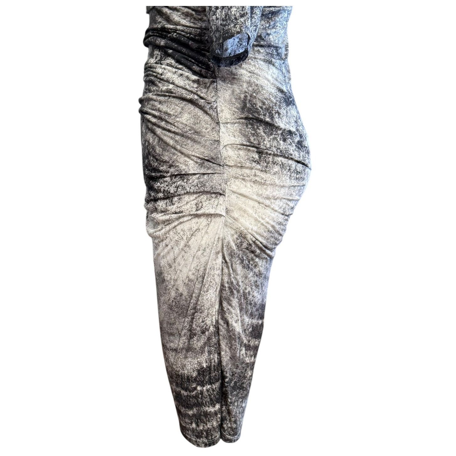 Helmut Lang Helmut Lang New Nova Print Ruched Jersey Dress Size P Size XXS / US 00 / IT 34 - 10 Thumbnail