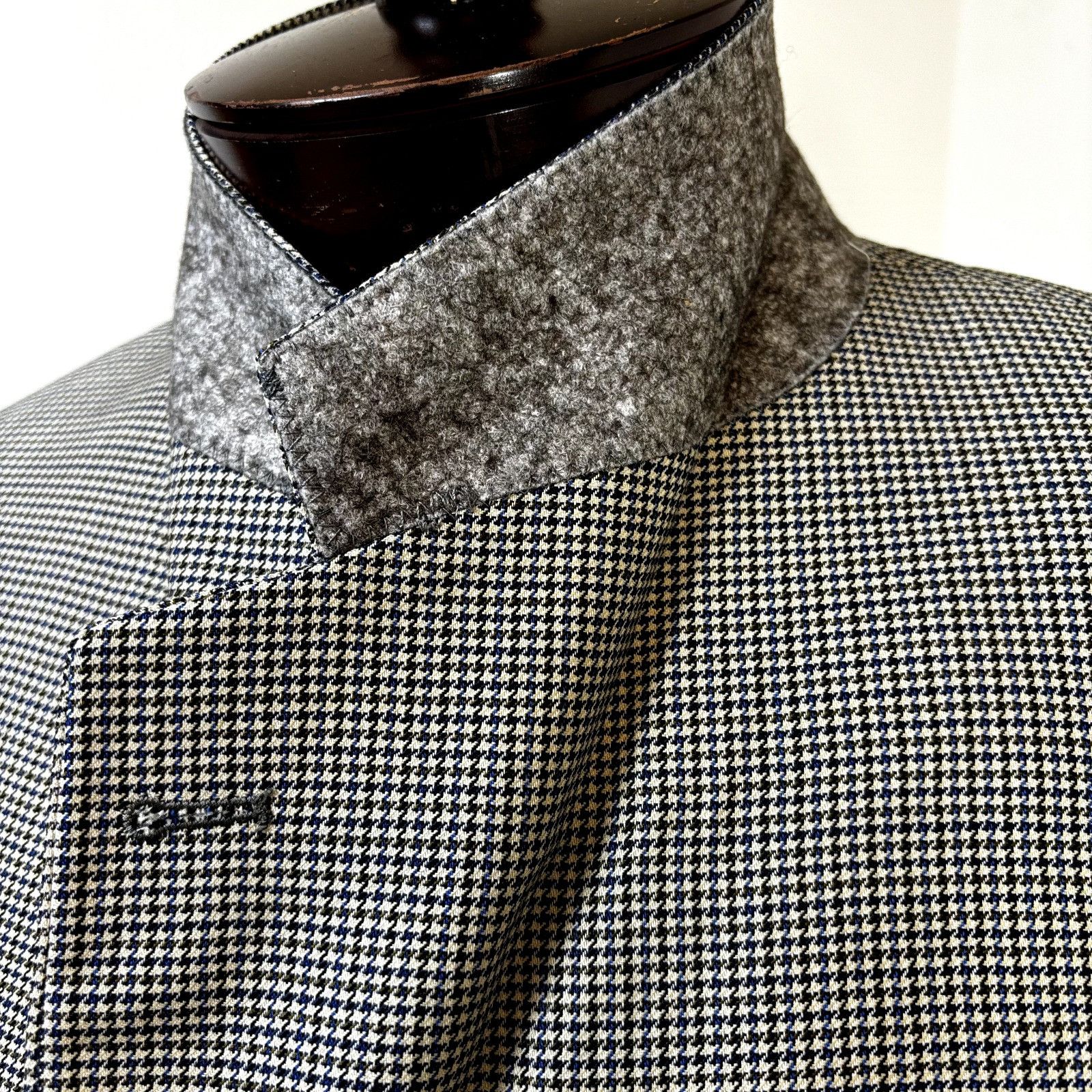 Jack Victor Jack Victor Men's Sport Coat Blazer 46L Multicolor Houndstoo Size 46L - 6 Thumbnail