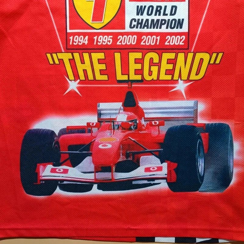 Ferrari Vintage Ferrari F1 Schumacher Red Polo Big Graphic Print L Size US L / EU 52-54 / 3 - 12 Thumbnail