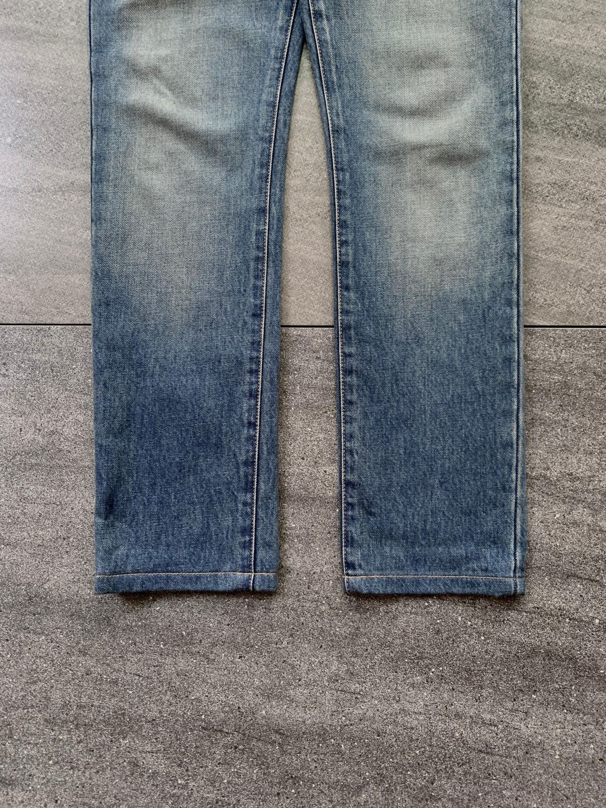 Saint Laurent Paris FREE TAX! D02 Blue Washed Skinny Denim Jeans Size US 28 / EU 44 - 4 Thumbnail
