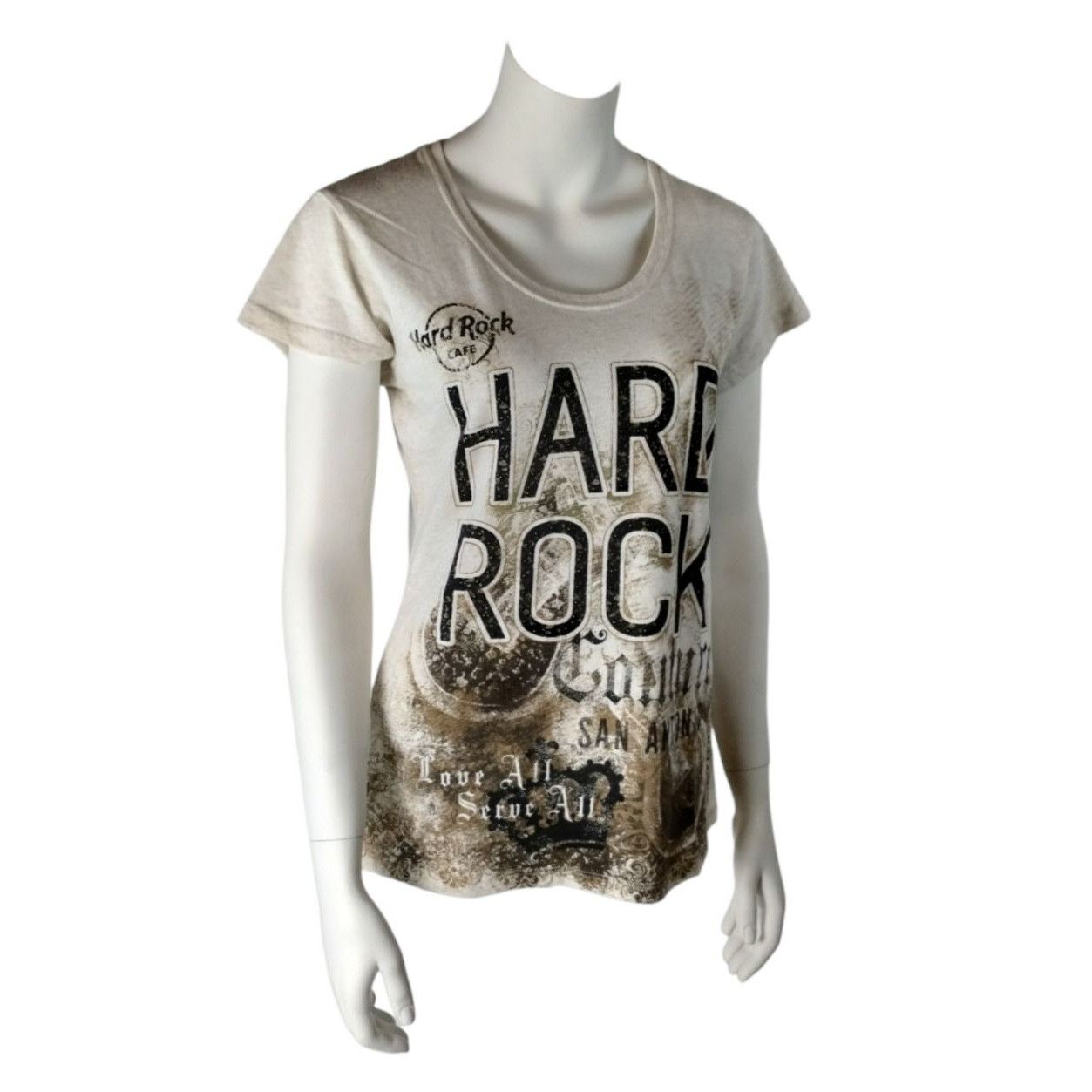 Hard Rock Cafe Womens Large Hard Rock Cafe San Antonio Love All Serve All G Size L / US 10 / IT 46 - 2 Thumbnail