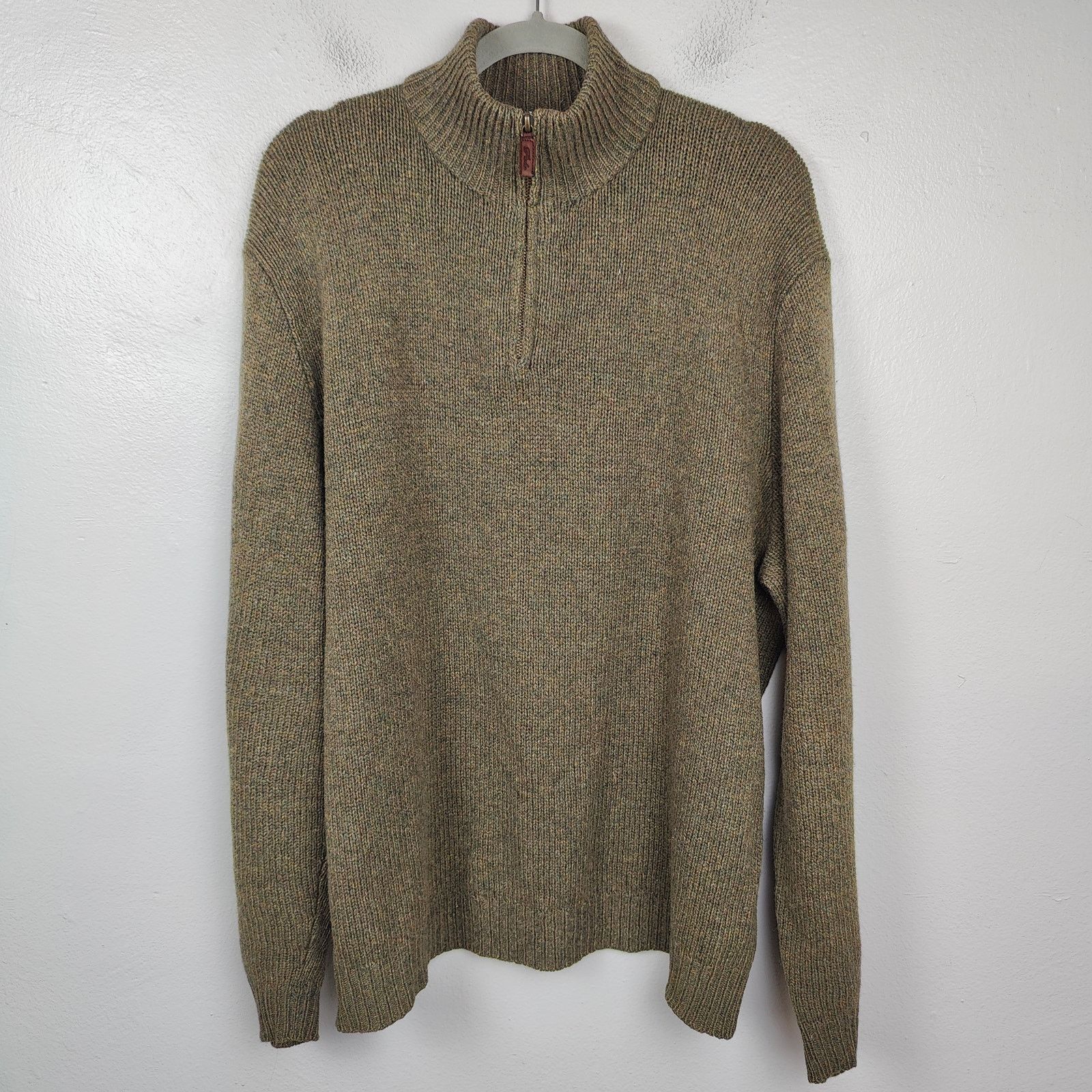 Polo Ralph Lauren Vintage Polo Ralph Lauren 1/4 Zip Sweater XXL Green Brown Size US XXL / EU 58 / 5 - 1 Thumbnail