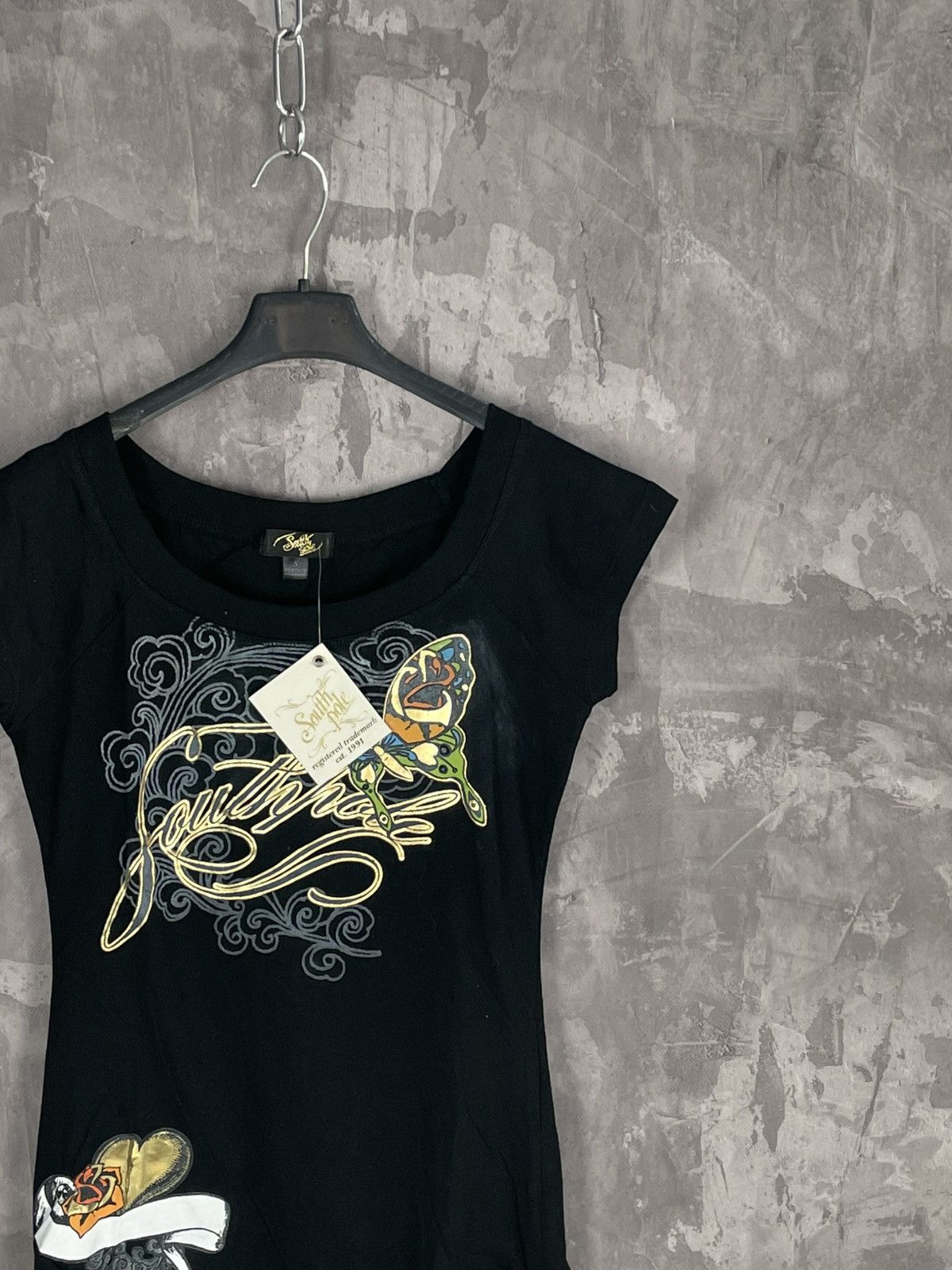 Southpole Vintage 2000s Affliction Style South Pole Glam T Shirt Size S / US 4 / IT 40 - 4 Thumbnail