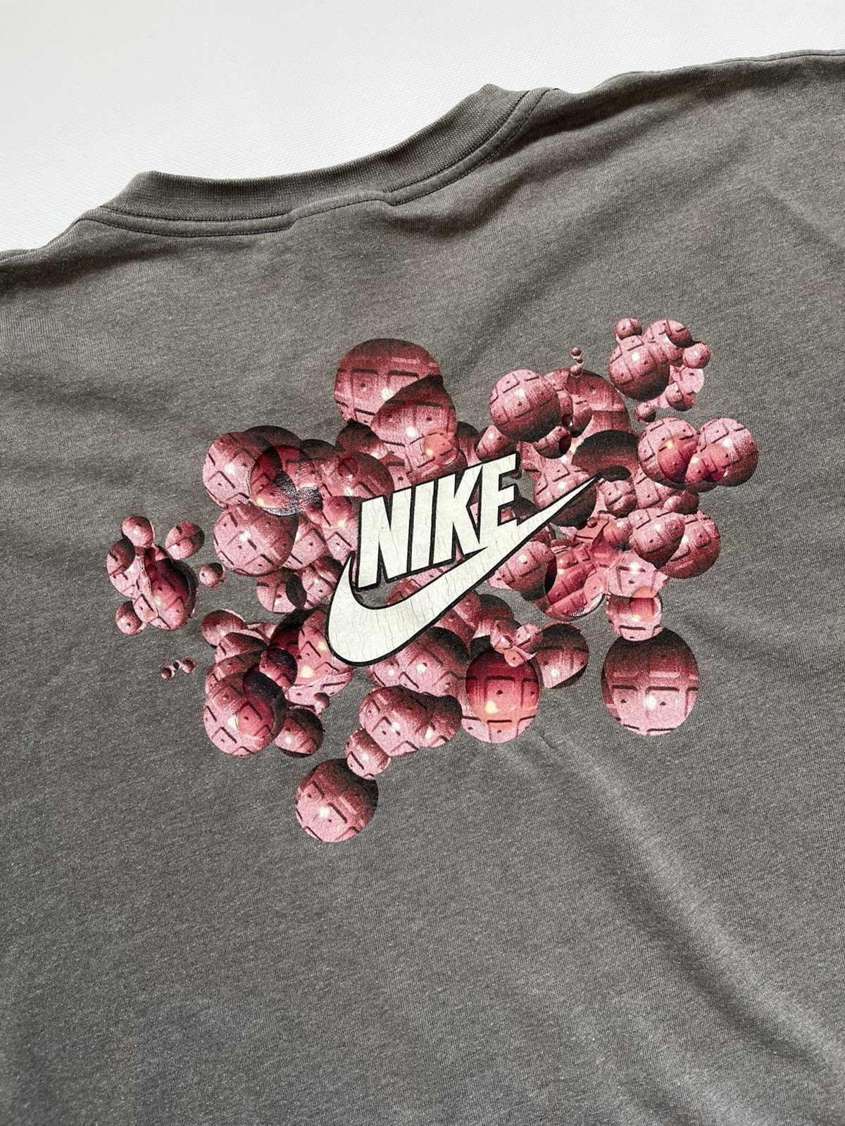 Nike × Vintage NIKE Vintage Y2K Big Logo Bubble Print Tee Shirt Size US L / EU 52-54 / 3 - 7 Thumbnail