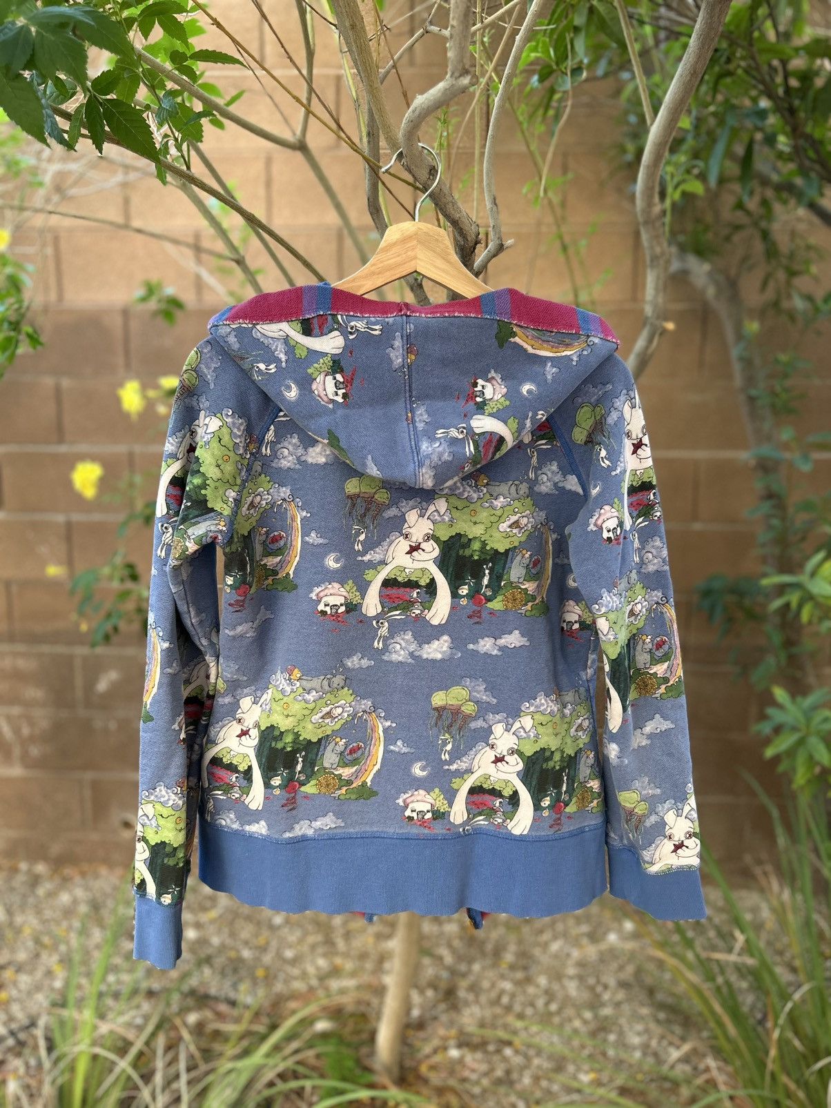 Japanese Brand Vintage Psychedelic Alt Bunny Zip Up Size S / US 4 / IT 40 - 3 Thumbnail
