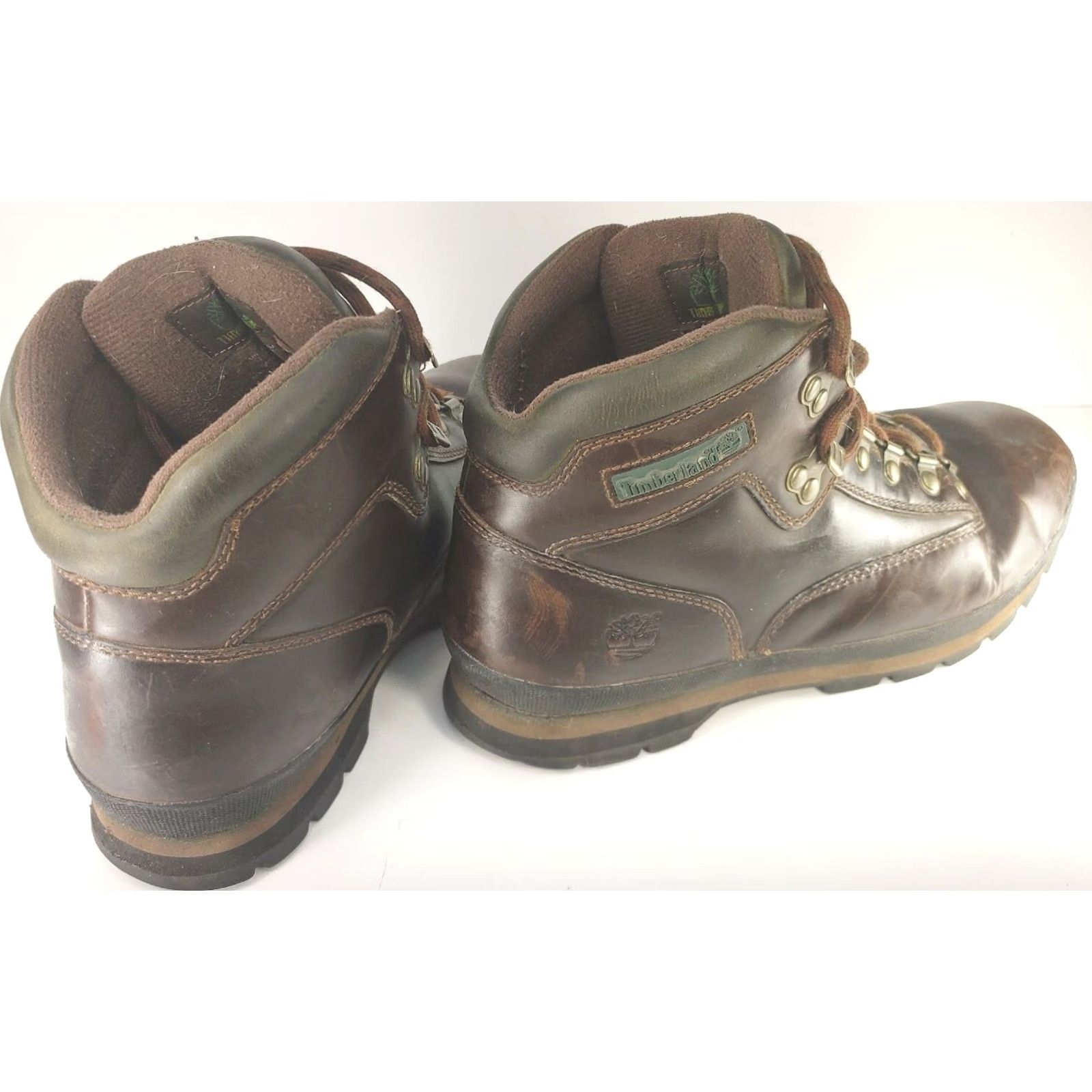 Timberland VINTAGE Timberland Eurohiker Ankle Boot Mens 10.5W Wide Brown Leather Hiking Trail Work Shoes Size US 10 / EU 43 - 4 Thumbnail