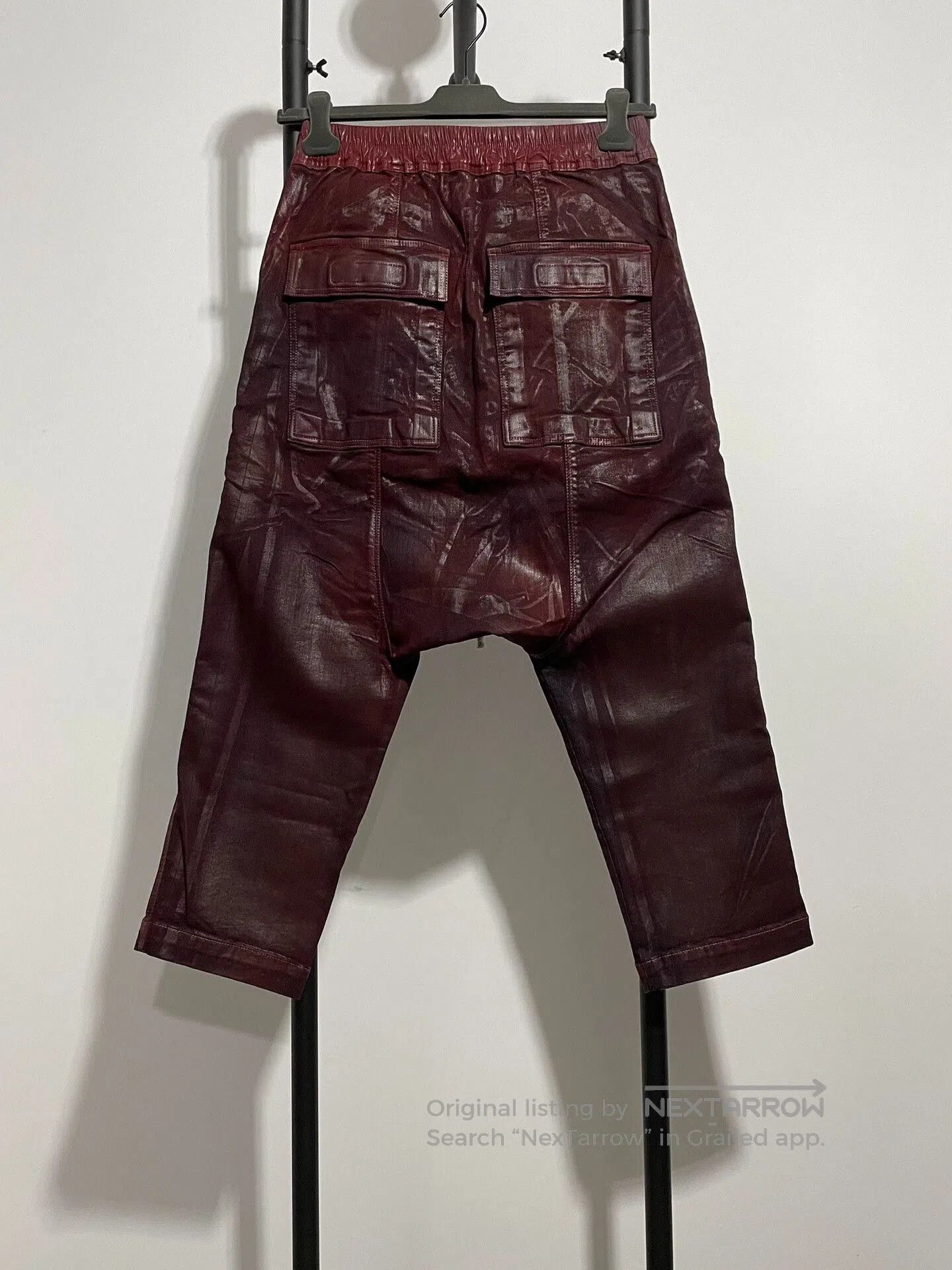 Rick Owens rick owens coated waxed cropped pants. Size US 36 / EU 52 - 2 Thumbnail