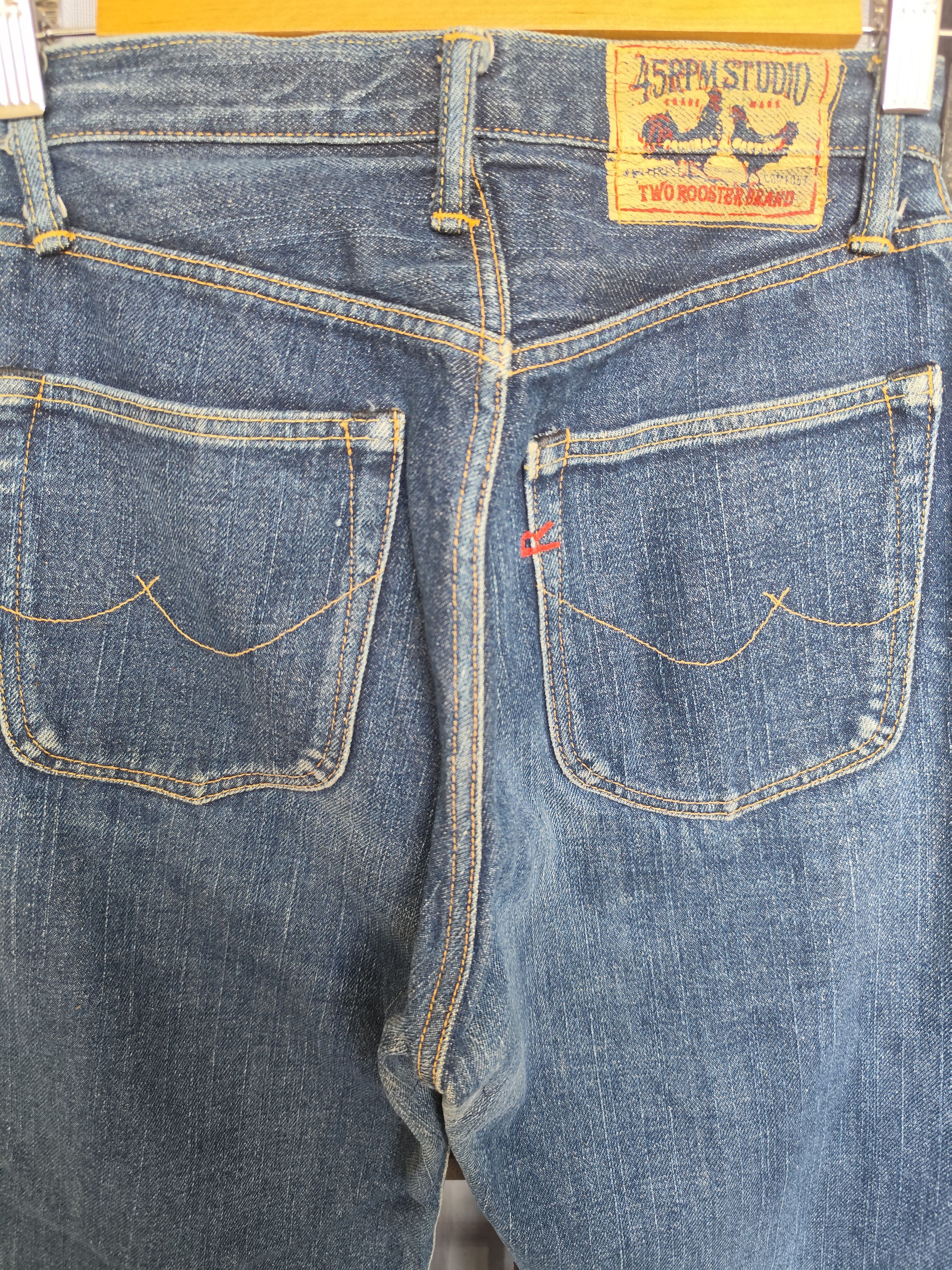 45rpm 🇯🇵45 RPM STUDIO TWO ROOSTER BRAND JEANS W29 Size 29" - 16 Thumbnail
