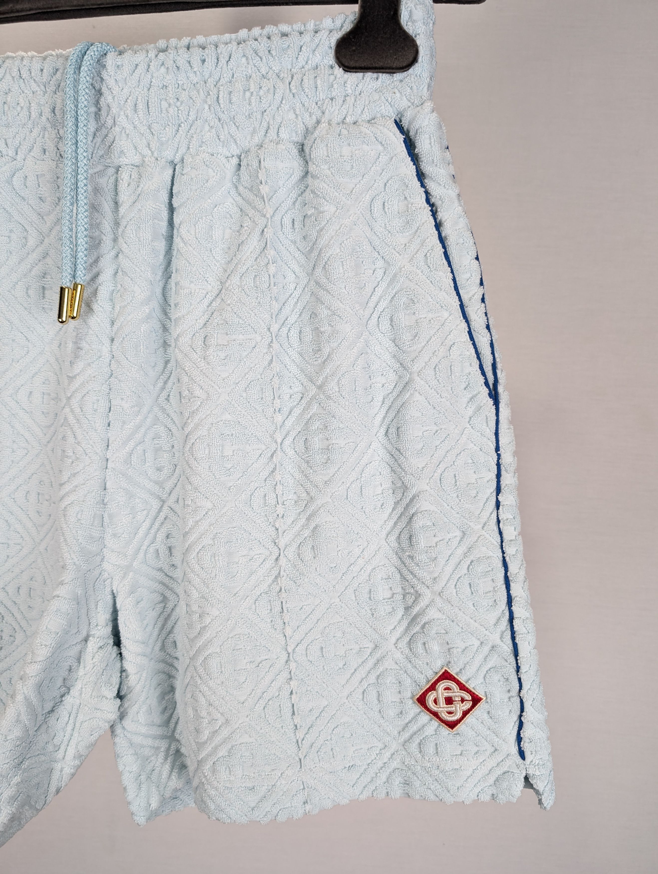 Casablanca o1rshd1 DUP / Towelling Monogram Shorts in Light Blue Size US 30 / EU 46 - 4 Thumbnail