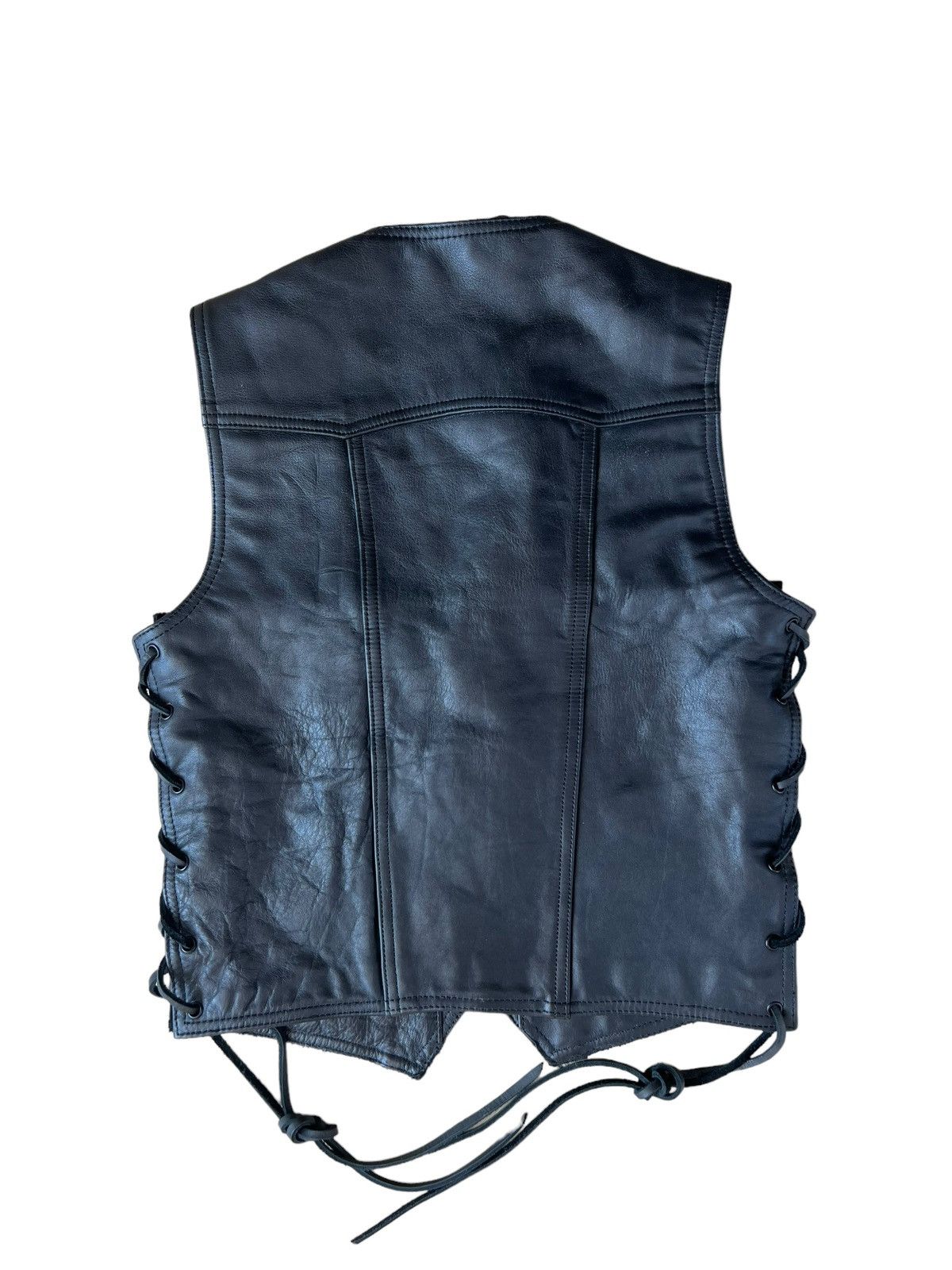 Harley Davidson VTG Harley Davidson Screamin’ Eagle Side Lace Leather Vest Size US S / EU 44-46 / 1 - 2 Thumbnail