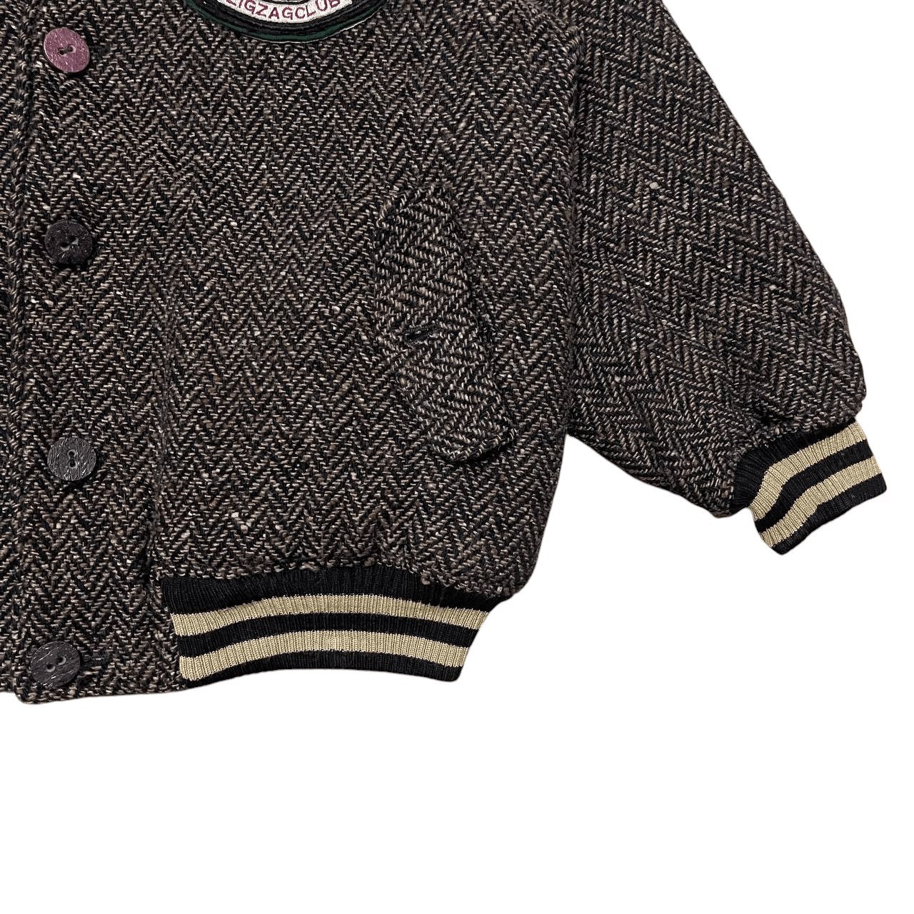 Japanese Brand Vintage Zigzag Club Wool Bomber Jacket Size US M / EU 48-50 / 2 - 4 Thumbnail