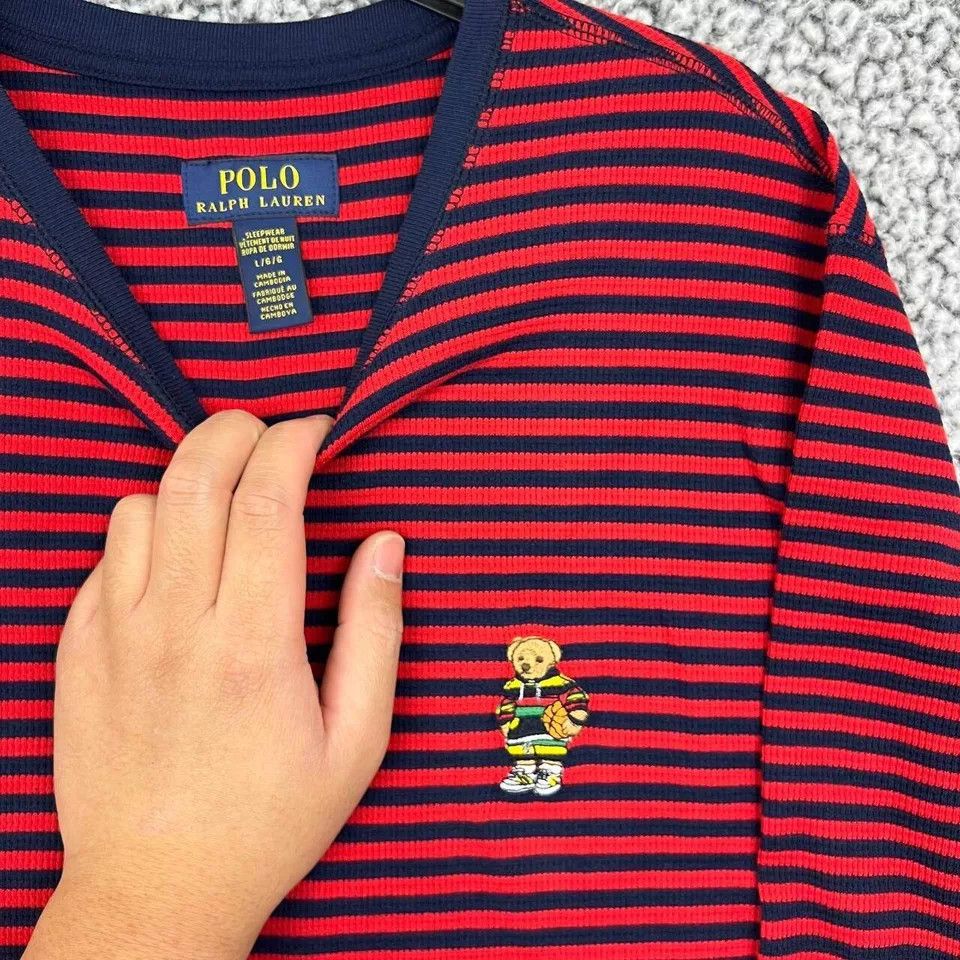Polo Ralph Lauren Polo Ralph Lauren Shirt Men Striped Long Sleeve Crew Neck L Size US L / EU 52-54 / 3 - 6 Thumbnail