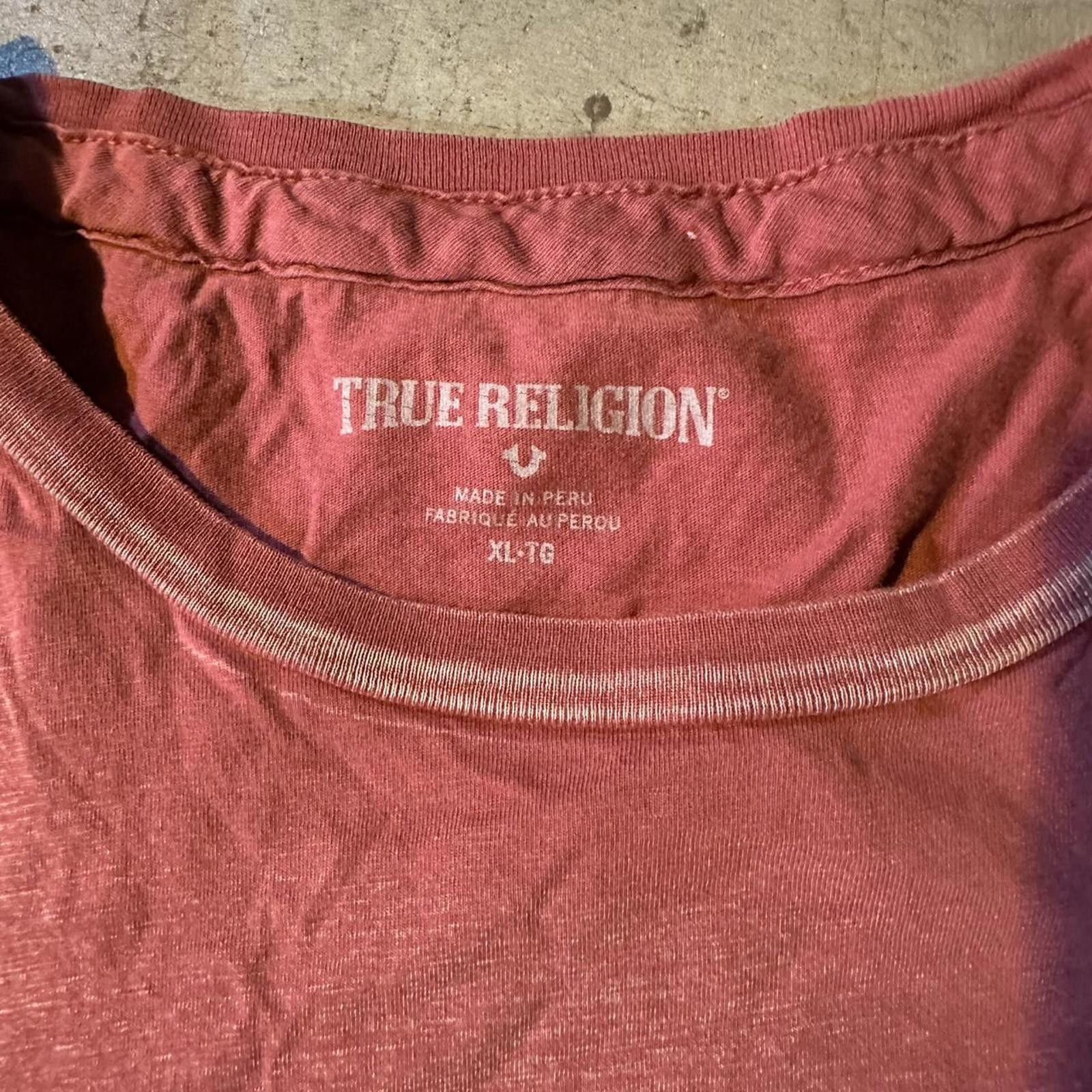 True Religion True Religion Red Crewneck Tee XL Size US XL / EU 56 / 4 - 3 Thumbnail