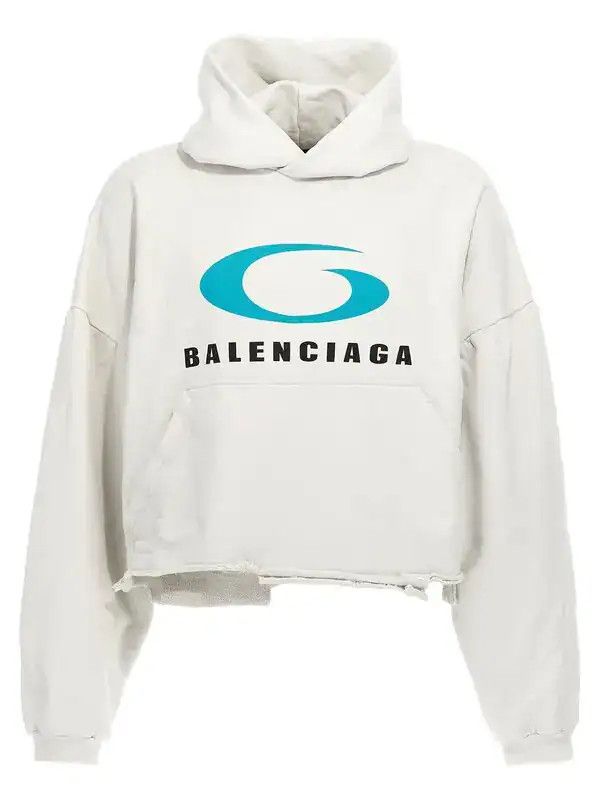 Balenciaga Loop Sports Icon' Cropped Hoodie Size US L / EU 52-54 / 3 - 1 Thumbnail