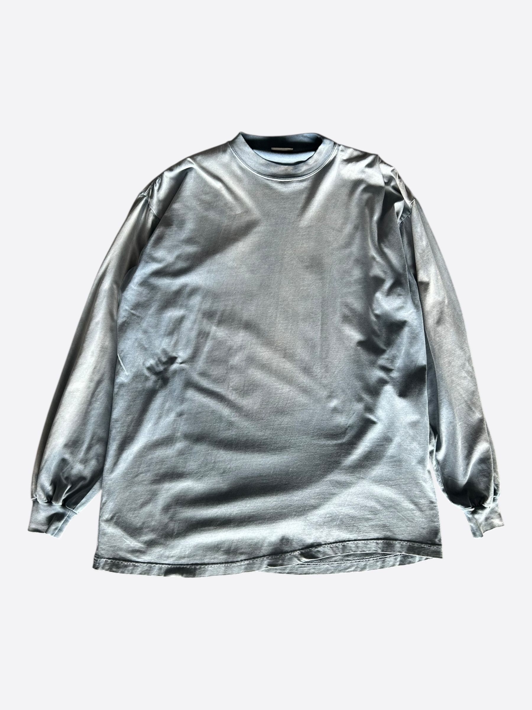 Balenciaga Faded Blue & Black Hand-Drawn Logo Longsleeve T-Shirt Size US XXL / EU 58 / 5 - 2 Thumbnail