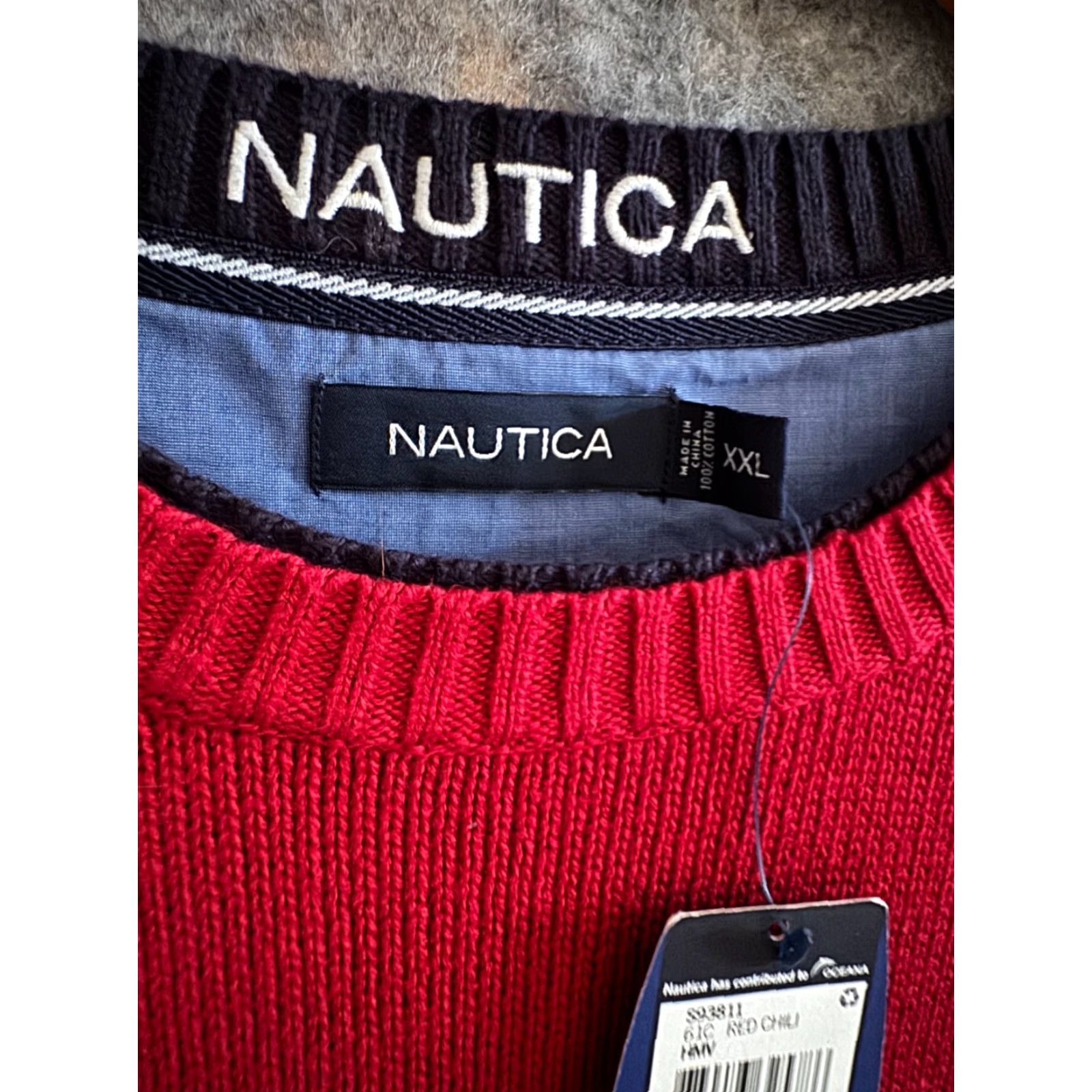 Nautica Nautica Sweater Knit Winter Red Size XXL Crew Neck Long Sleeve Pullover Logo All Seasons Men Size US XXL / EU 58 / 5 - 3 Thumbnail
