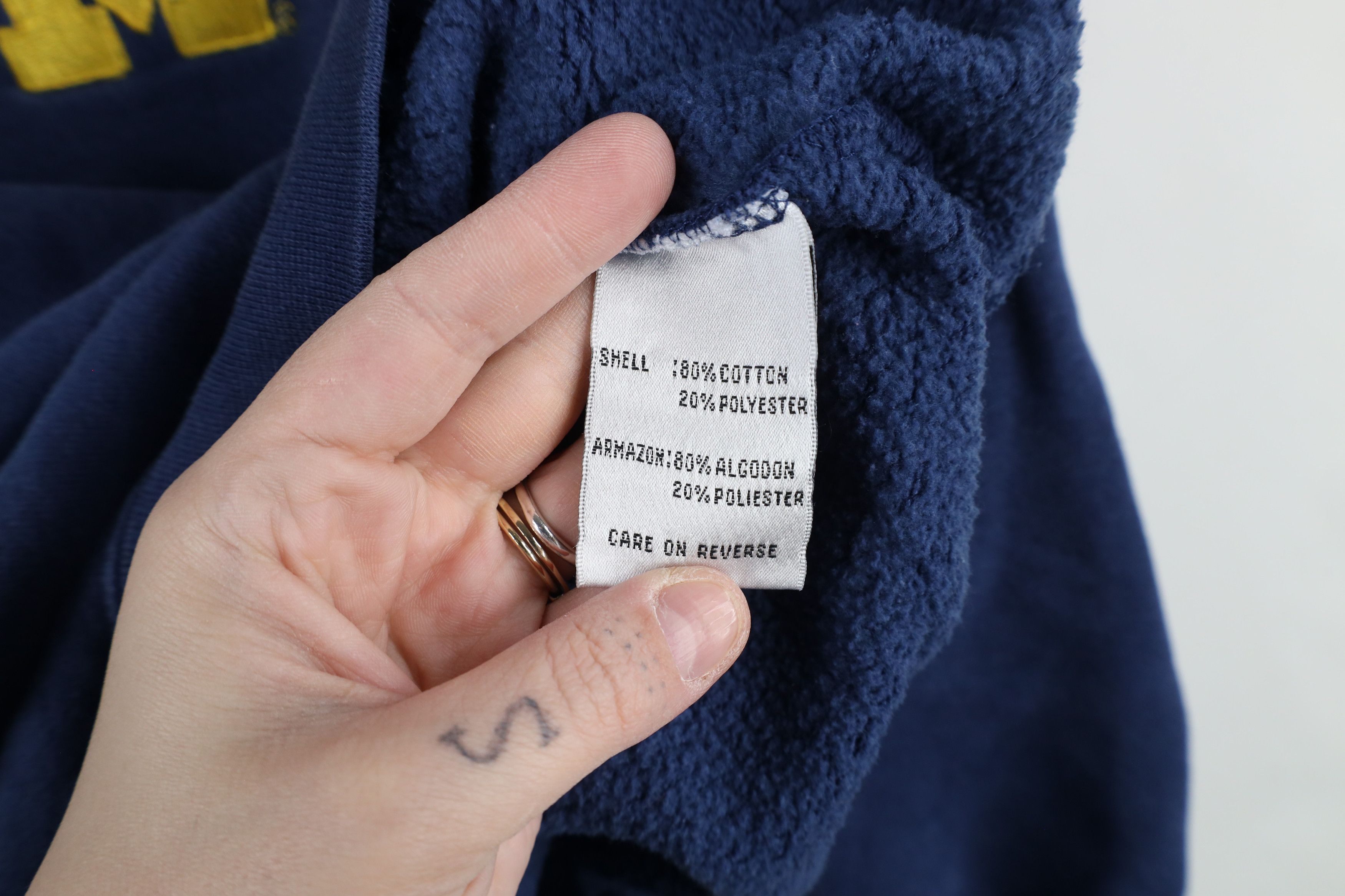 Vintage Vintage 90s Spell Script University of Michigan Sweatshirt Size M / US 6-8 / IT 42-44 - 11 Thumbnail