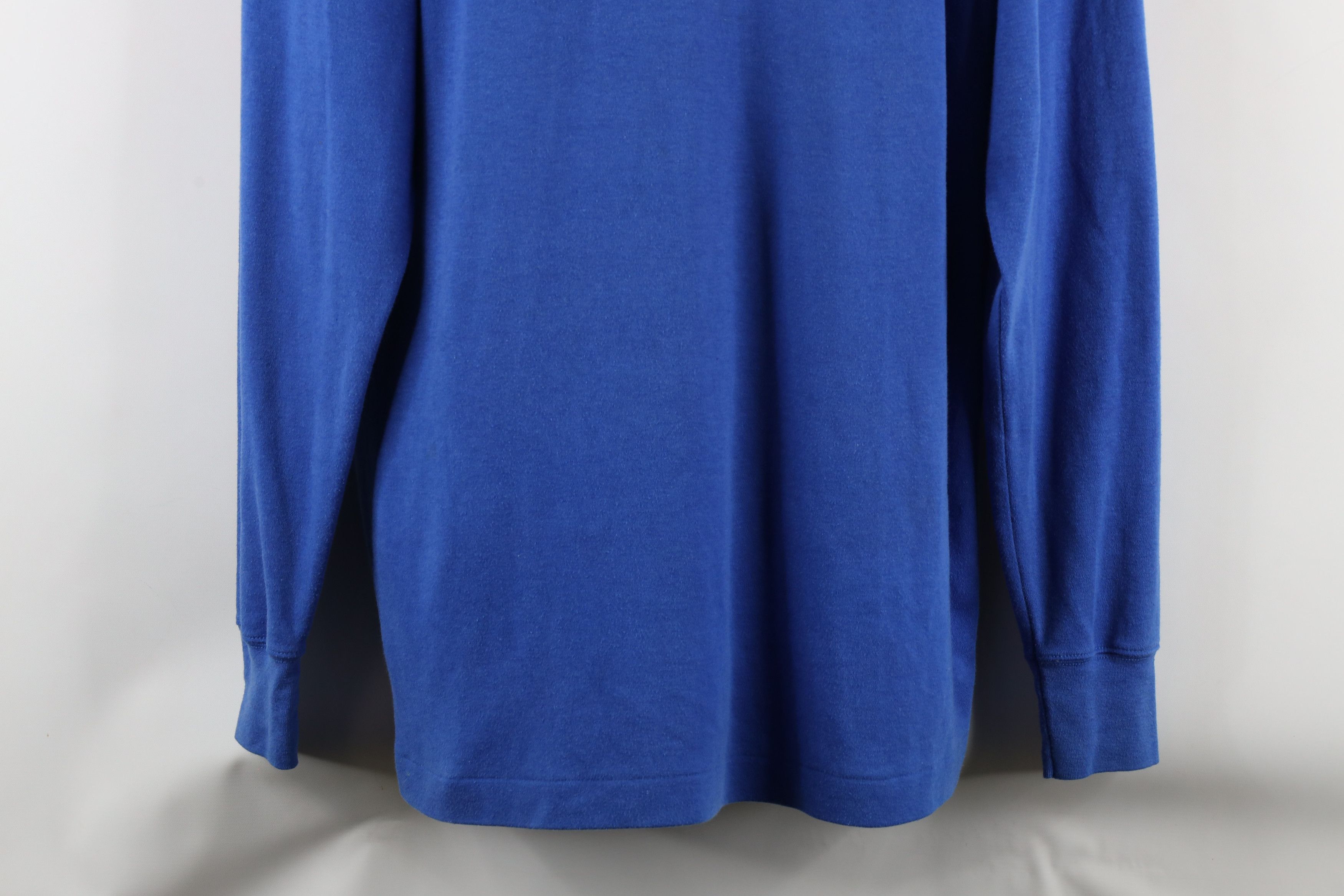 Vintage Vintage 90s Streetwear Long Sleeve Henley T-Shirt Royal Blue Size US XL / EU 56 / 4 - 3 Thumbnail