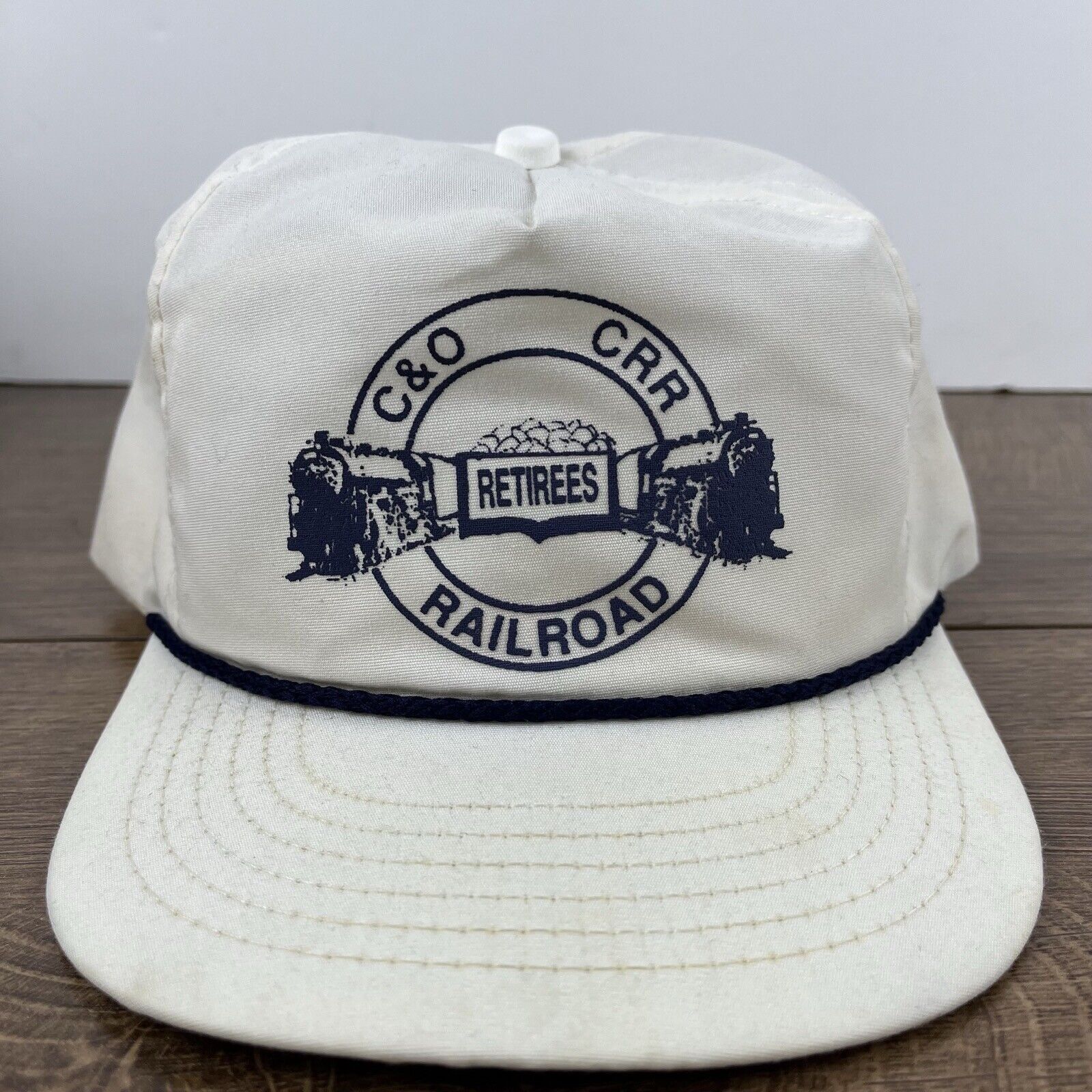 Other C&O CRR Railroad Hat Snapback Hat White Hat Adjustable White Size ONE SIZE - 5 Thumbnail