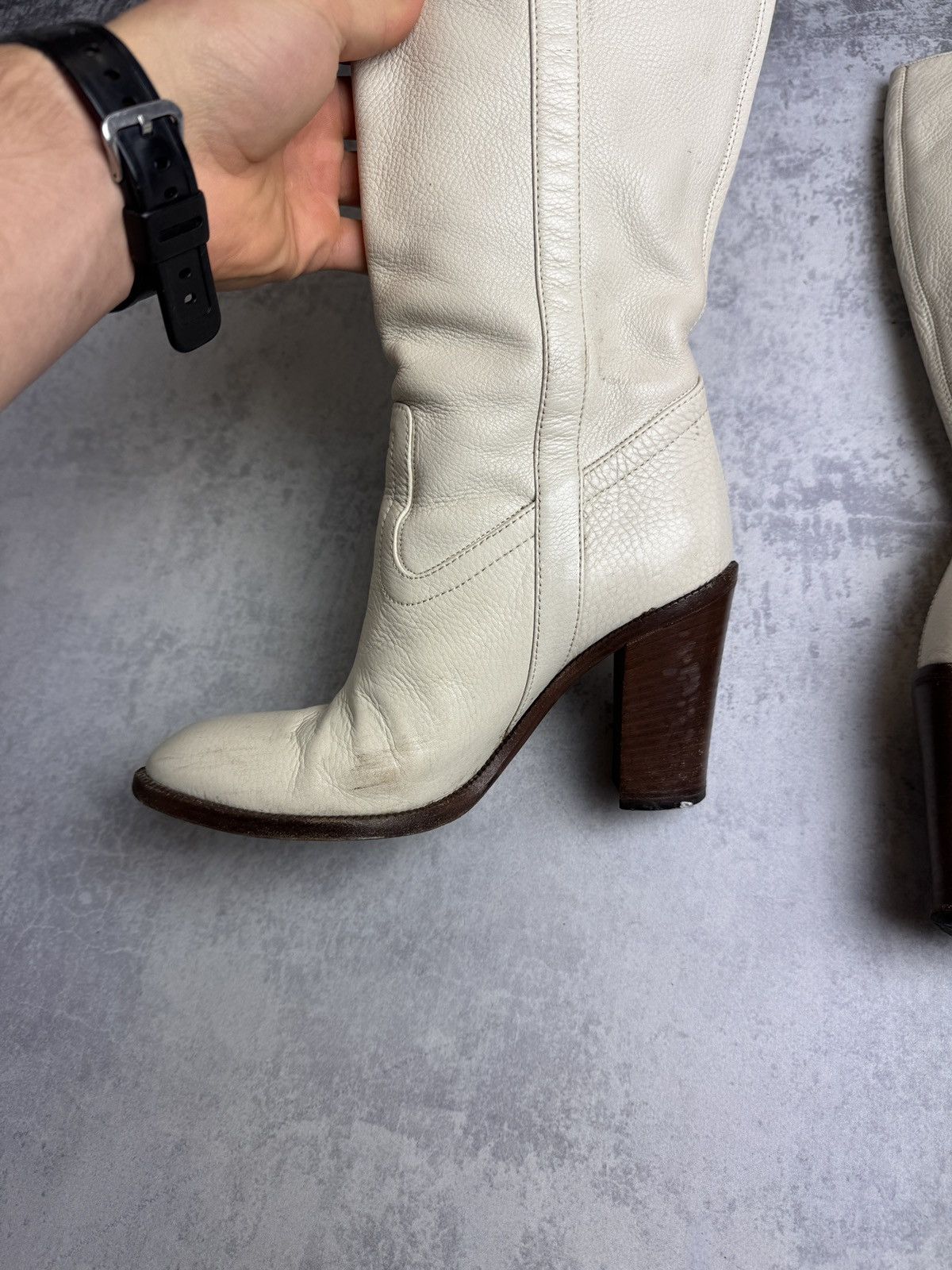Gucci Gucci Designer Rare Cowboys Leather High Vintage Heels Boots Size US 6 / IT 36 - 11 Thumbnail