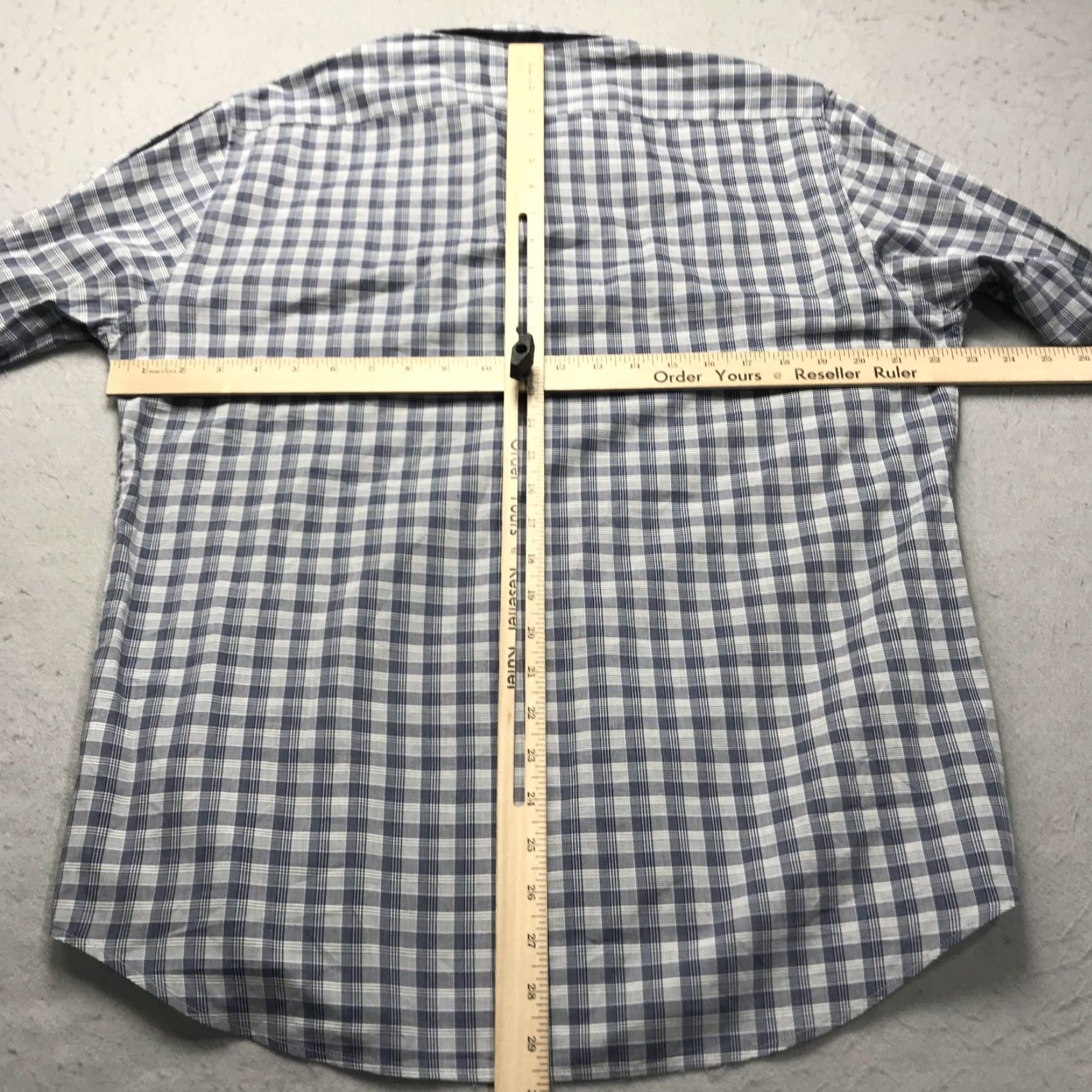 Theory Theory Shirt Mens Large Blue Gray Check 100% Cotton Long Sleeve Designer Casual Size US L / EU 52-54 / 3 - 6 Thumbnail