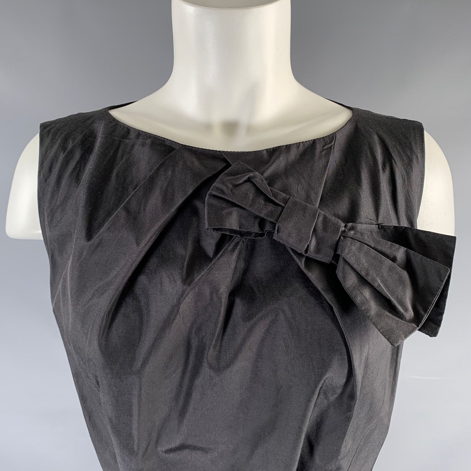 Max Mara MAX MARA 2 Black Bow Sleeveless Knee Length Cocktail Dress Size XS / US 0-2 / IT 36-38 - 2 Thumbnail