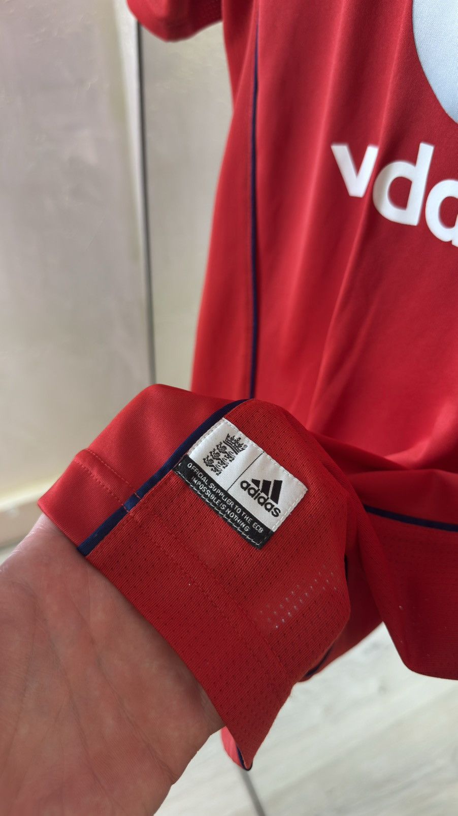 Adidas Adidas England Cricket V-Neck Vodafone Tech Jersey Size US L / EU 52-54 / 3 - 6 Thumbnail