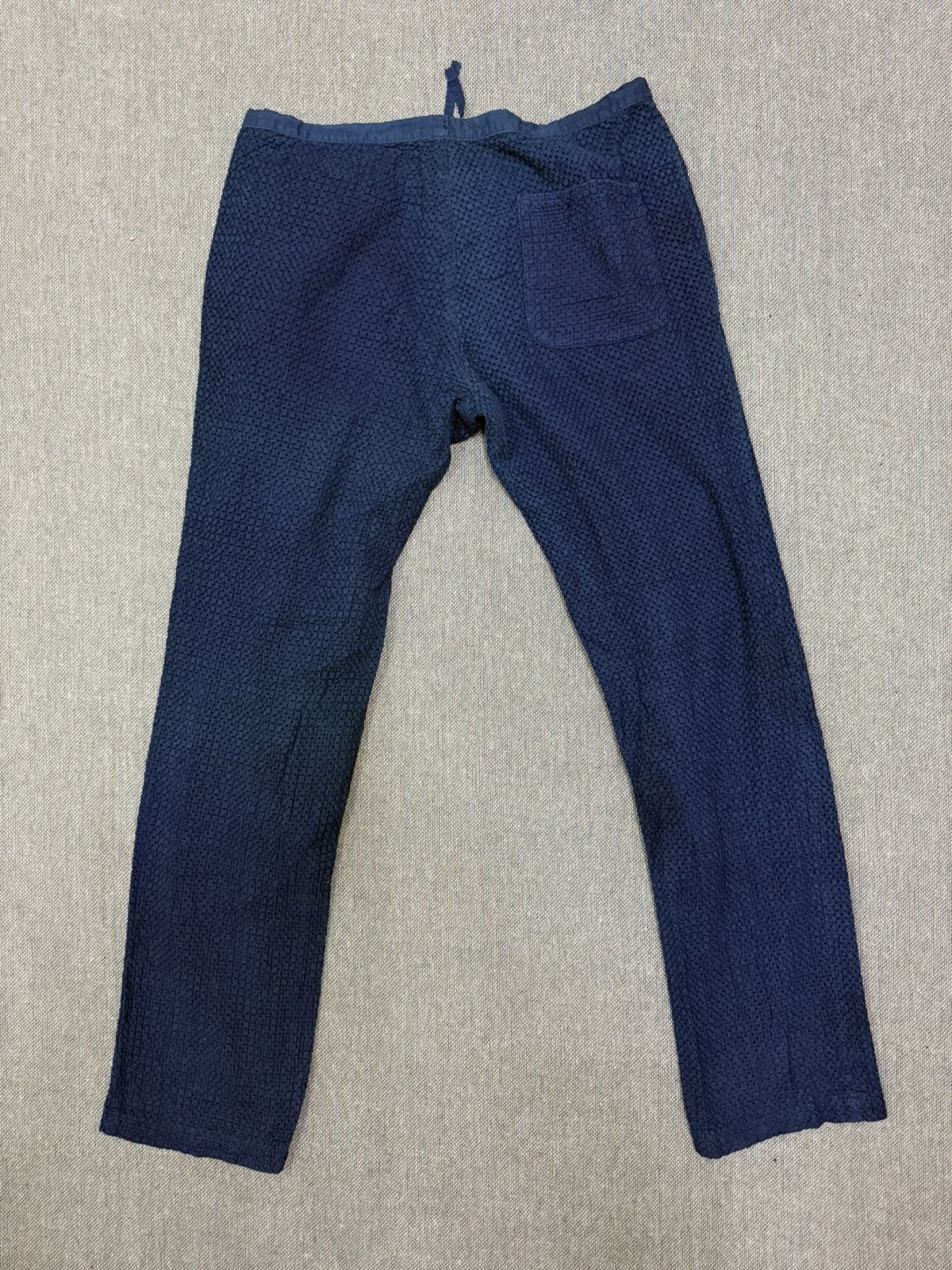 Blue Blue Japan Vintage Blue Blue Japan Indigo Textured Pants Size US 34 / EU 50 - 12 Thumbnail