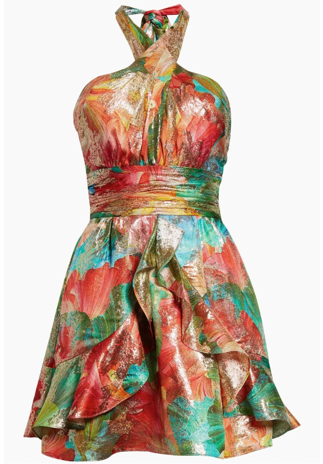 Ramy Brook $565 NWT Ramy Brook Reuben Metallic Halter Minidress Size 12 Size XL / US 12-14 / IT 48-50 - 1 Thumbnail