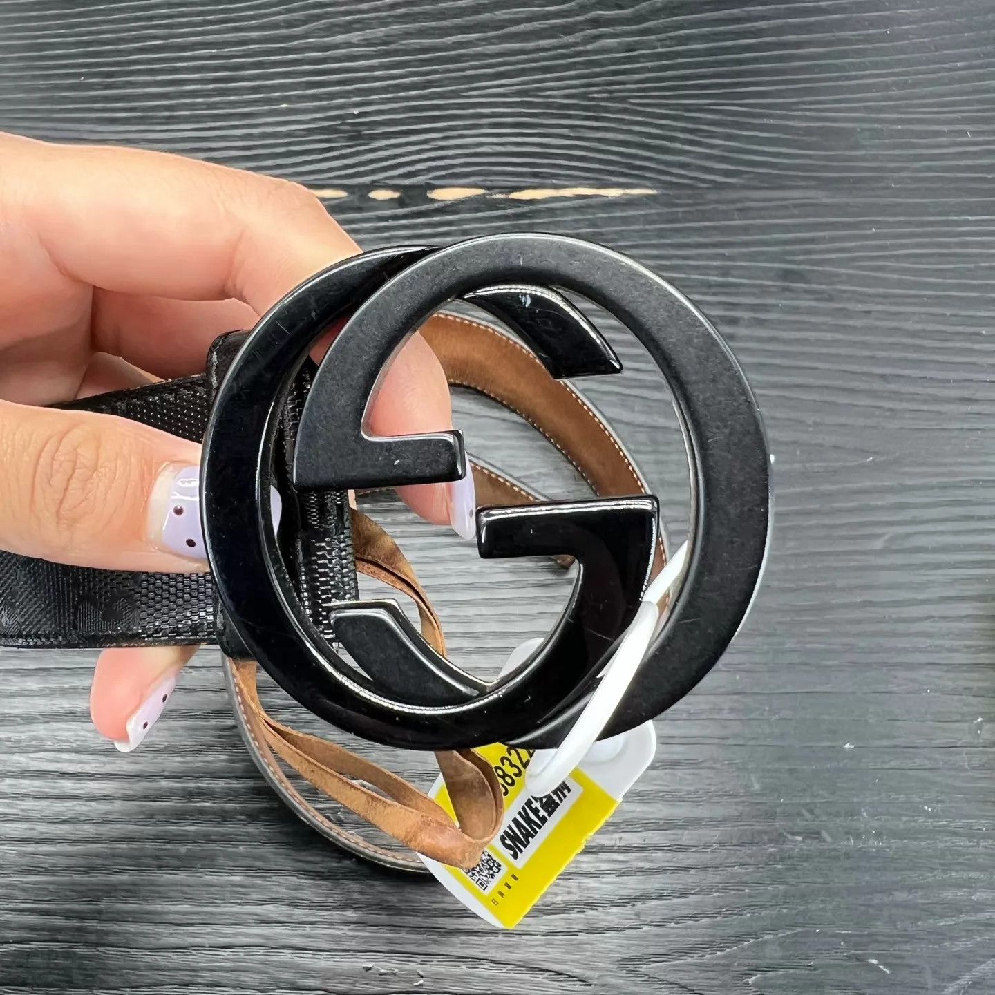 Gucci GUCCI Black Full Print Belt 85/34 Size ONE SIZE - 7 Thumbnail