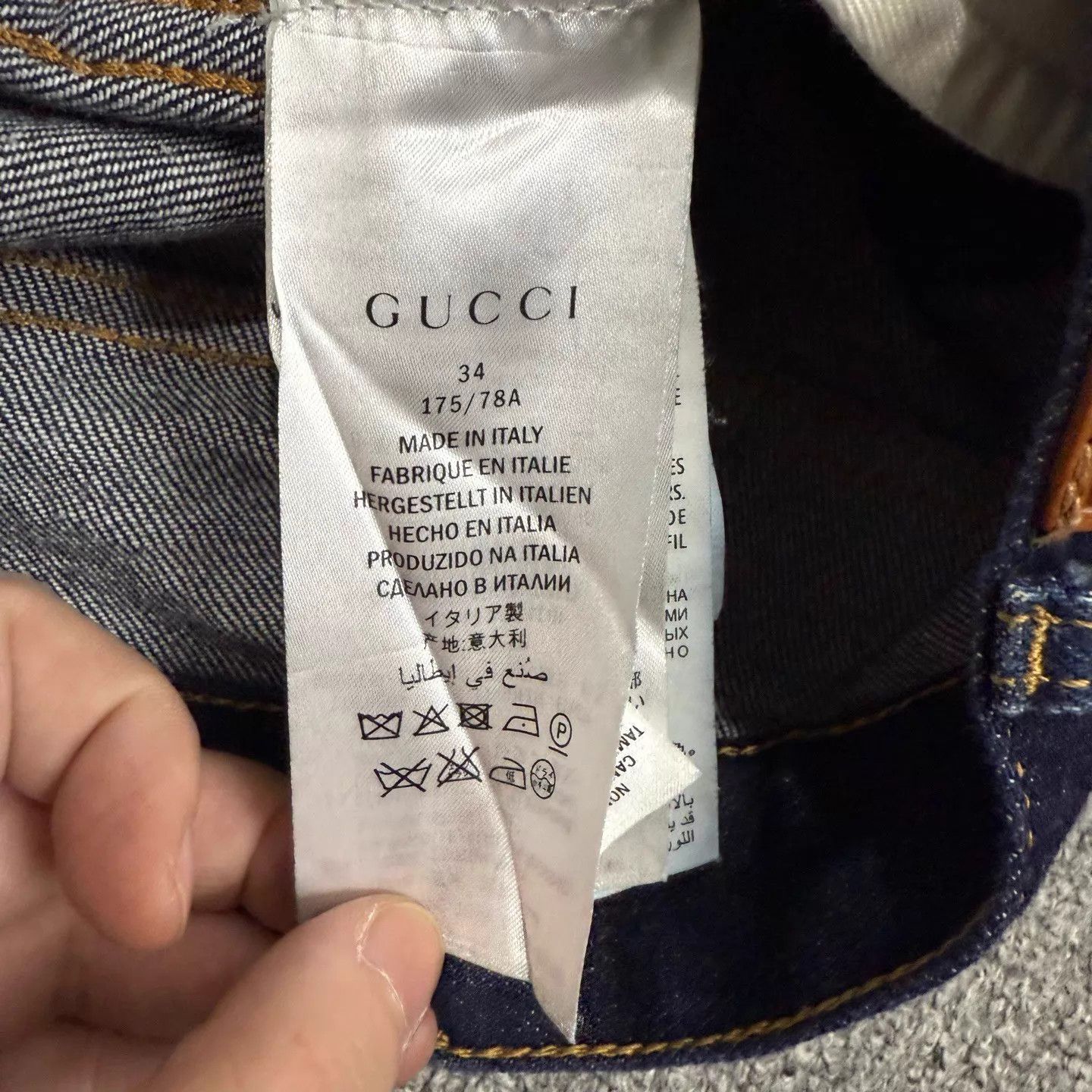 Gucci Gucci Back Tiger Head Embroidered Jeans 34 95 New Size US 34 / EU 50 - 4 Thumbnail