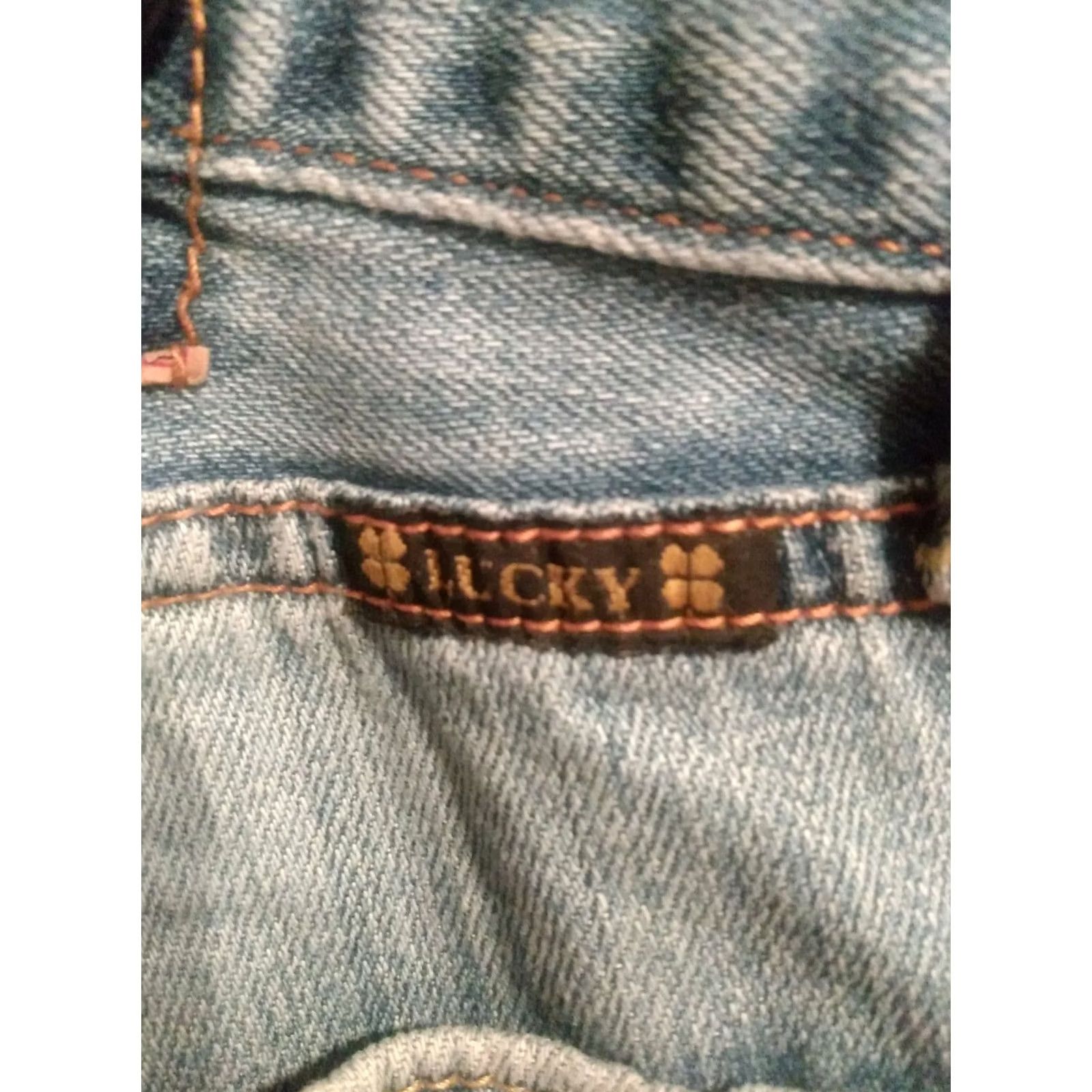 Lucky Brand Lucky Brand Jeans 38" X 27" Blue Cotton Denim Straight Leg 5-Pocket Design Regular Mens XS? (adjusted) Size US 38 / EU 54 - 7 Thumbnail