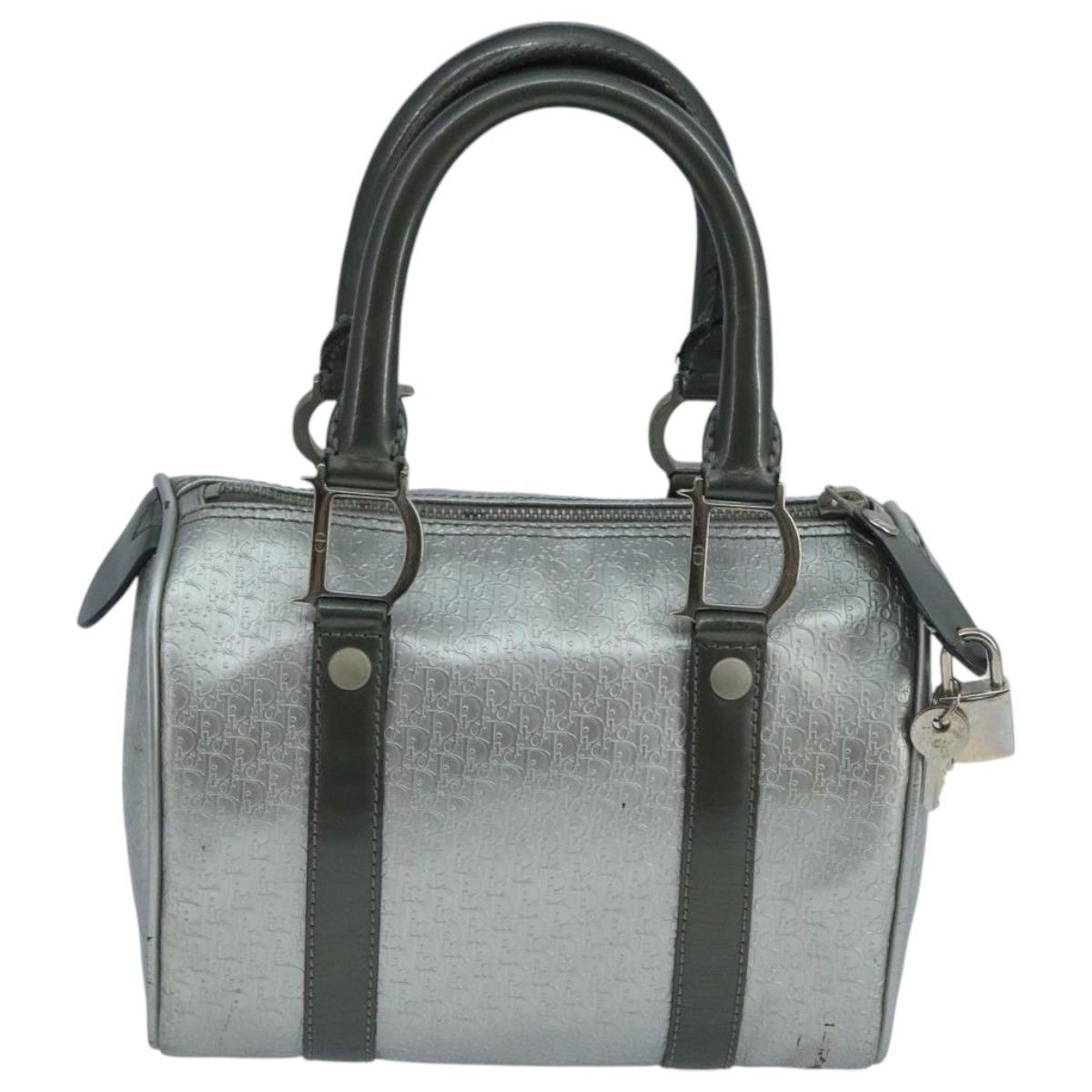 Trotter Silver Leather Handbag (Pre-Owned)