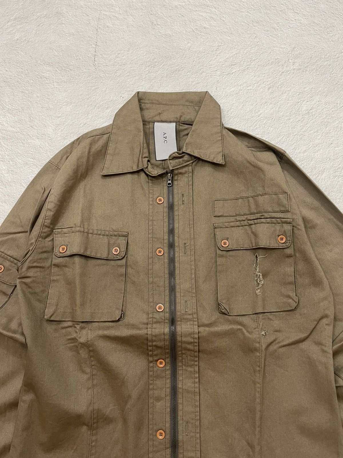 Japanese Brand 2000s APC Japan Military Jacket Utility Cargo If6was9 LGB Size US M / EU 48-50 / 2 - 3 Thumbnail