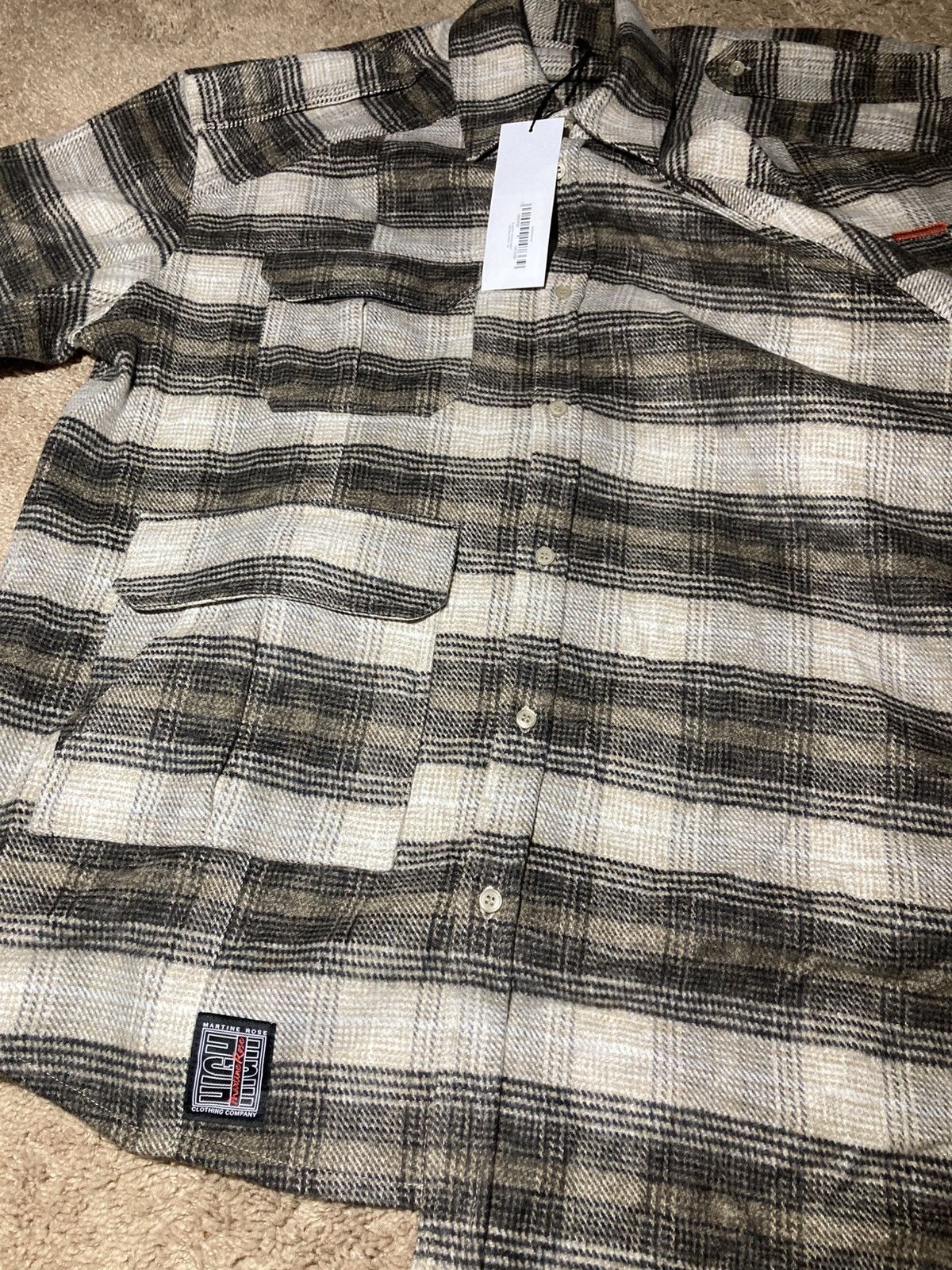 Martine Rose AW24 Martine Rose Blanket Wrap Shirt Flannel Military 2024 Size US M / EU 48-50 / 2 - 5 Thumbnail