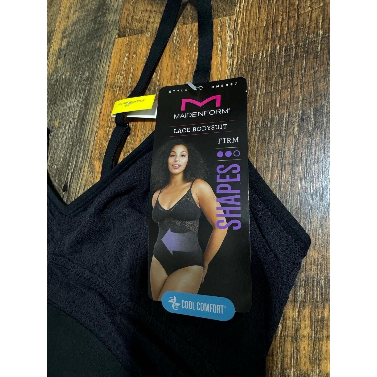Maiden Noir Maidenform Women Lace Black Bodysuit Tame Your Tummy Size M Size M / US 6-8 / IT 42-44 - 8 Thumbnail