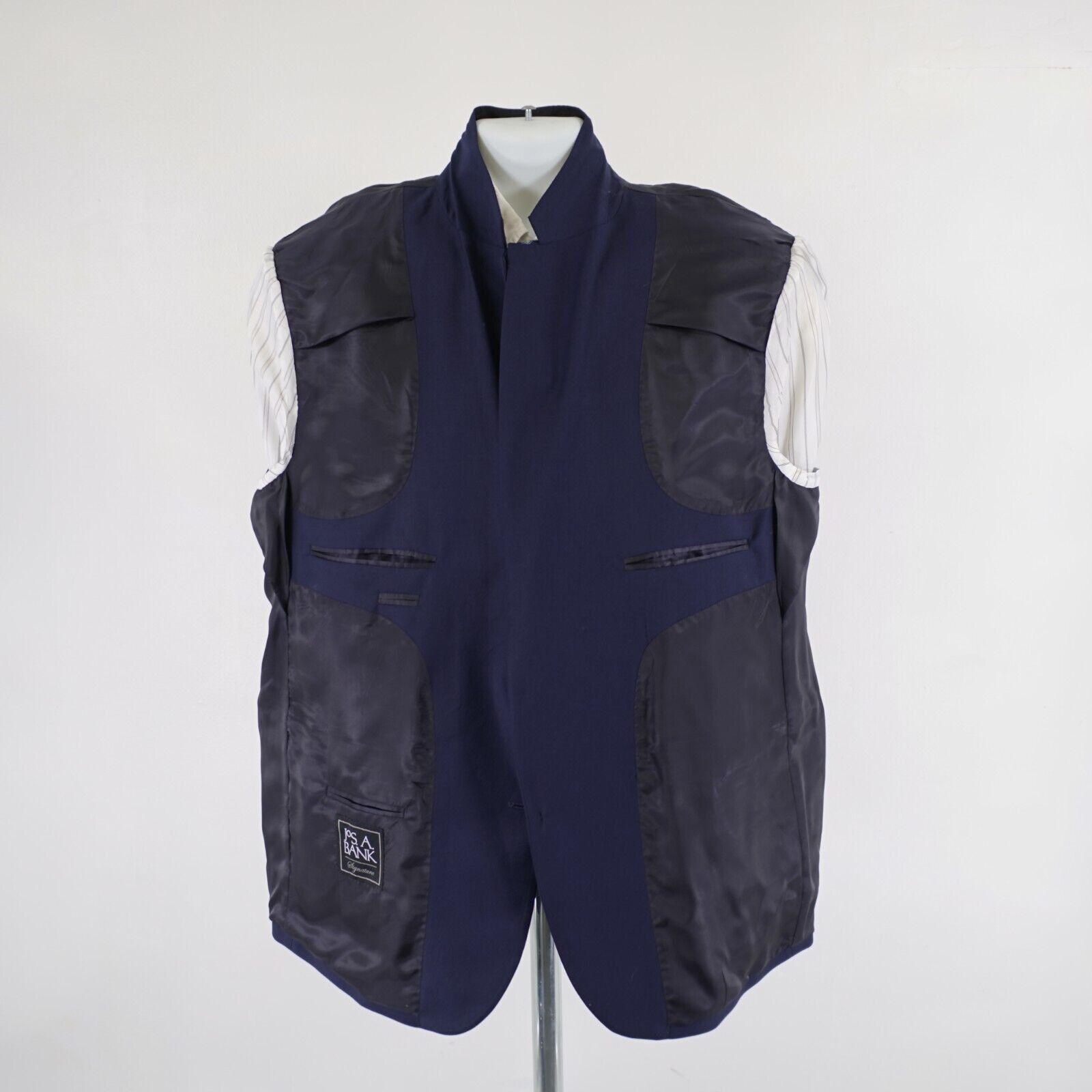 Jos. A. Bank Jos A Bank Signature Wool Blue 2 Gold Button Blazer 46R Tagg Size 46R - 10 Thumbnail