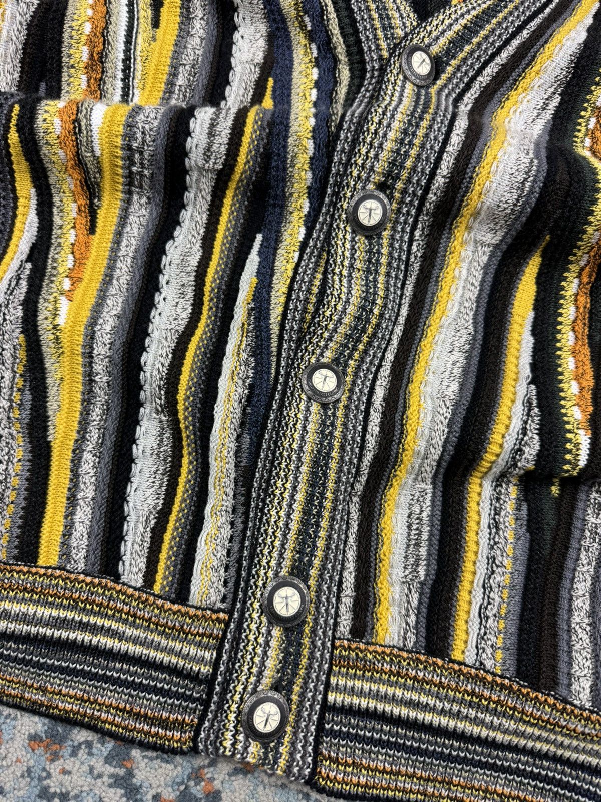 Carlo Colucci × Vintage Vintage 90s Carlo Colucci crazy cardigan coogi style Size US L / EU 52-54 / 3 - 10 Thumbnail