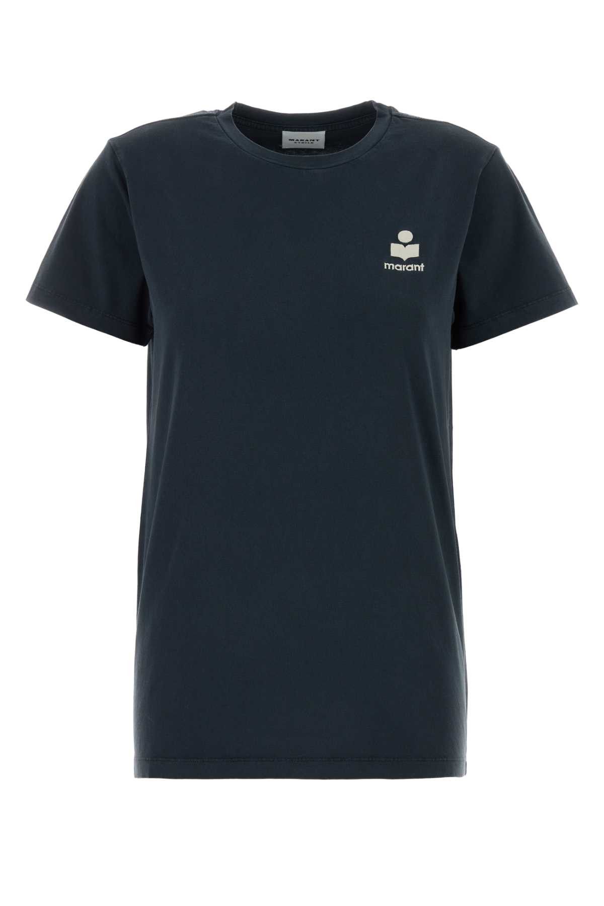 Isabel Marant Etoile Dark Blue Cotton Aby T-Shirt Size S / US 4 / IT 40 - 1 Thumbnail