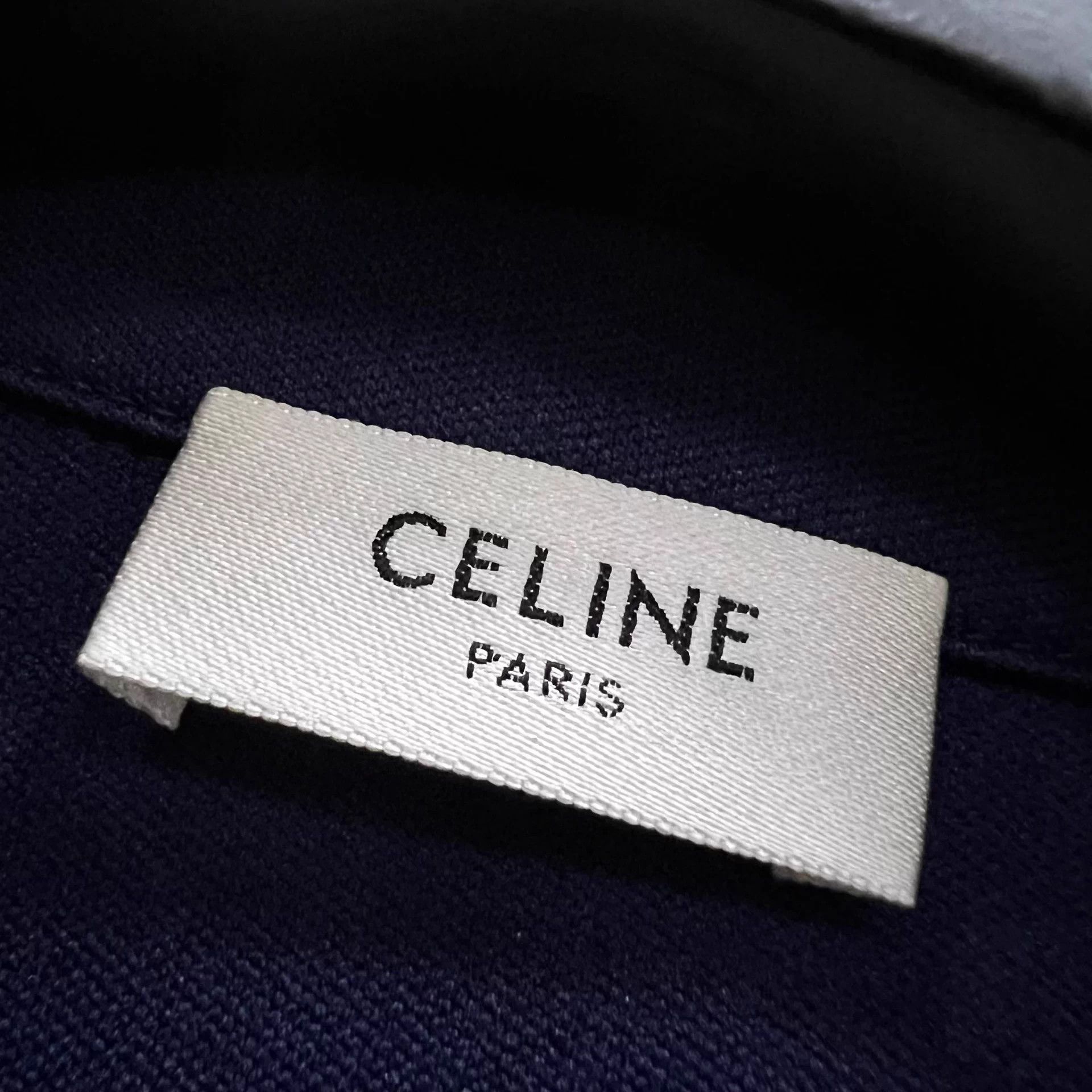 Celine Celine Navy Blue Side Striped Zip Jacket S Size S / US 4 / IT 40 - 2 Thumbnail