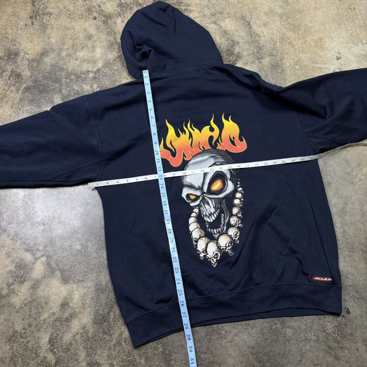 JNCO vintage jnco jeans flaming skull baggy skull hoodie Size US XL / EU 56 / 4 - 8 Thumbnail