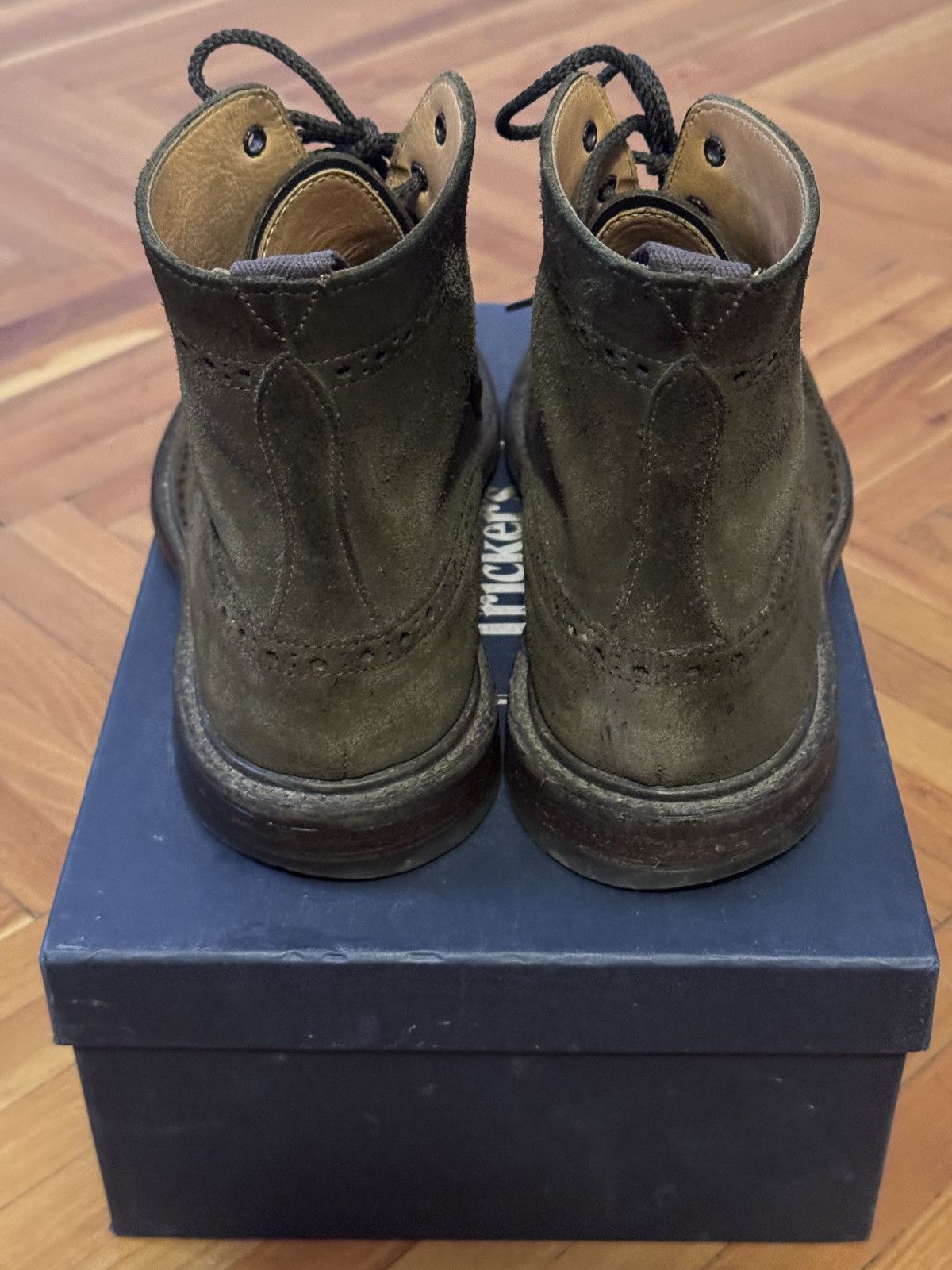 Tricker's Trickers Stow boot in Olive green suade Size US 10.5 / EU 43-44 - 5 Thumbnail