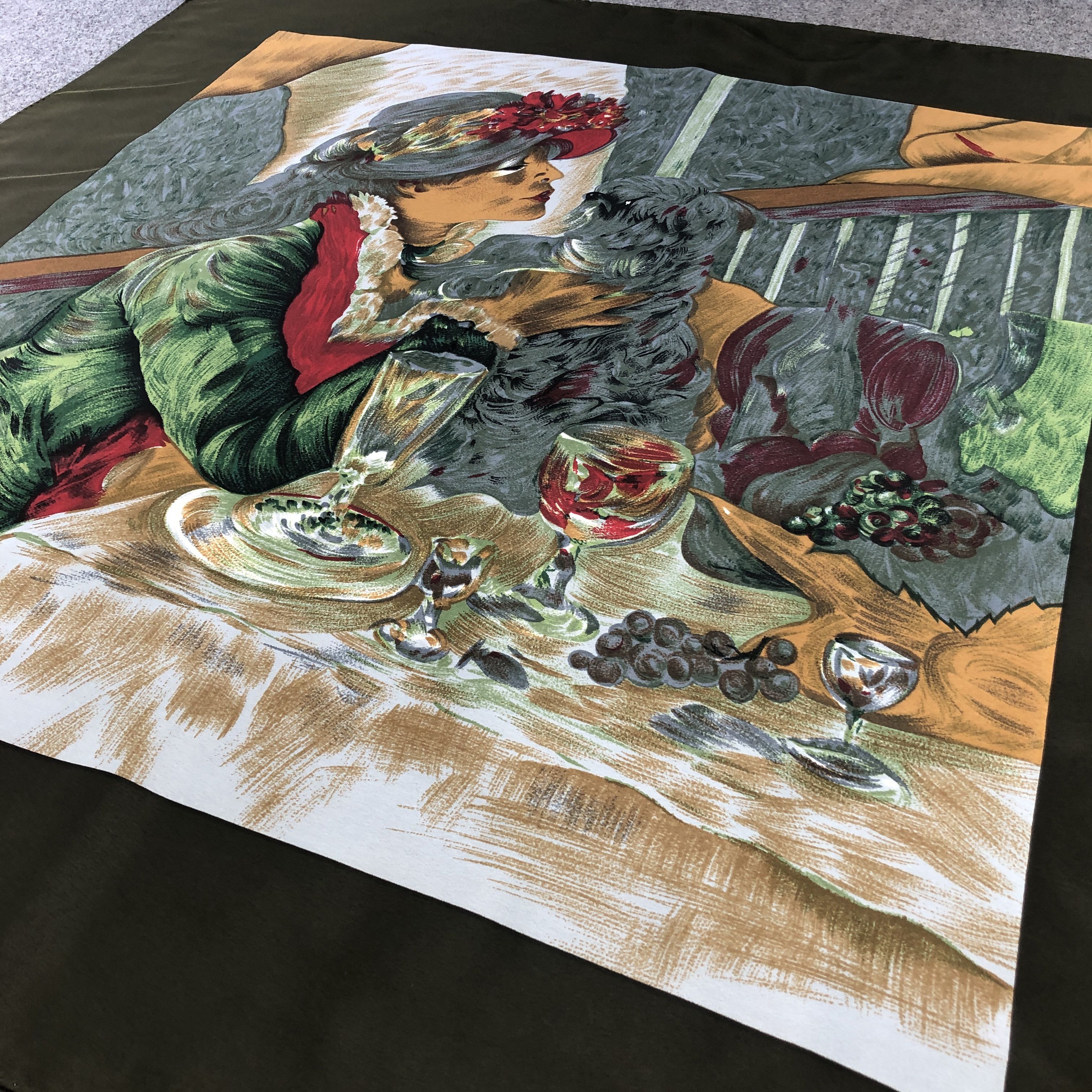 Vintage Remoy D'Urville Art Silk Scarf M1244 Size ONE SIZE - 3 Thumbnail