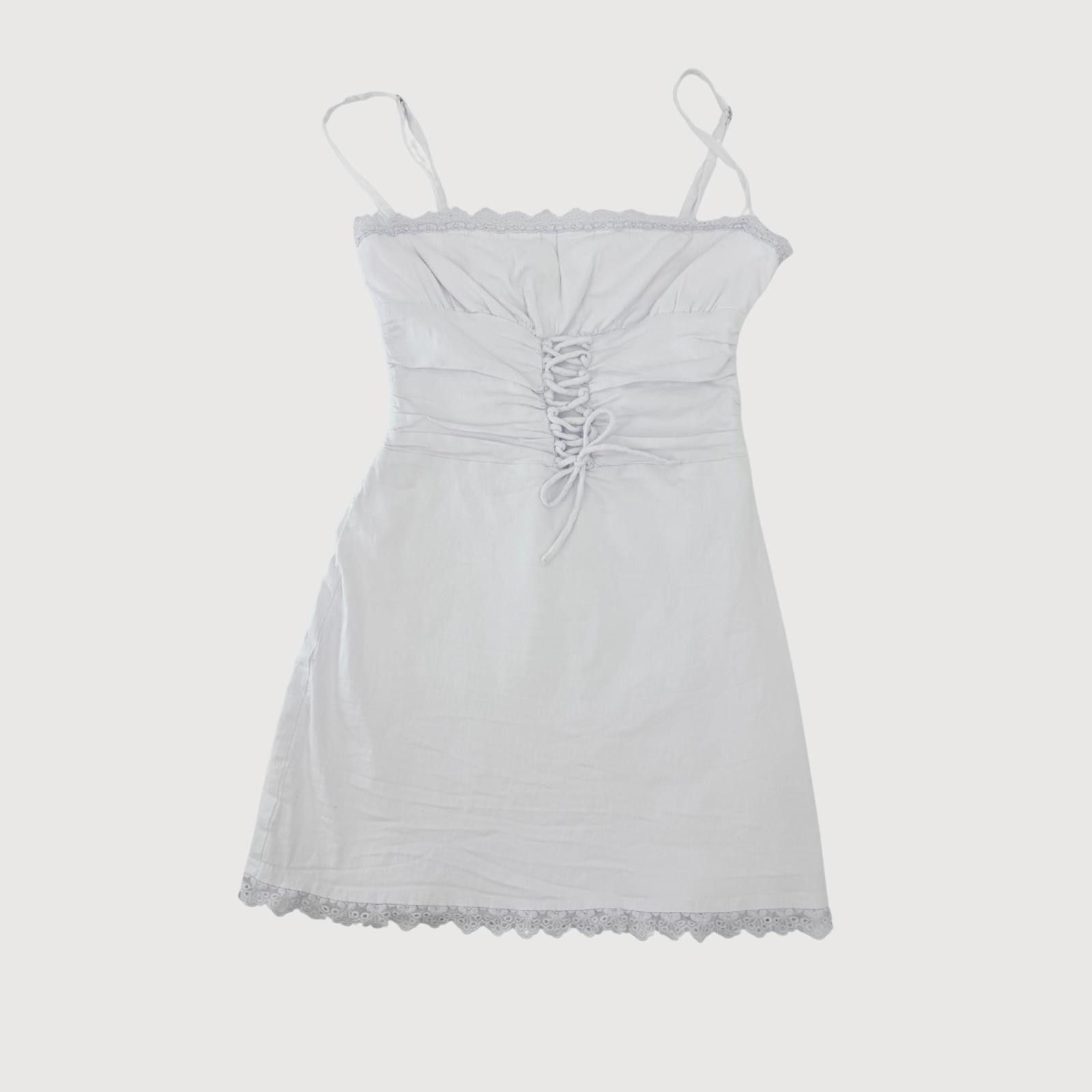 Other White Fox Coquette Corset Mini Dress Lace Trim M Size M / US 6-8 / IT 42-44 - 3 Thumbnail