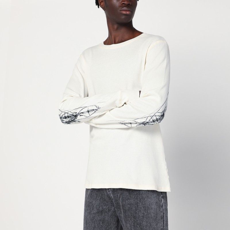 Basketcase Gallery White Cotton Crewneck Sweater
