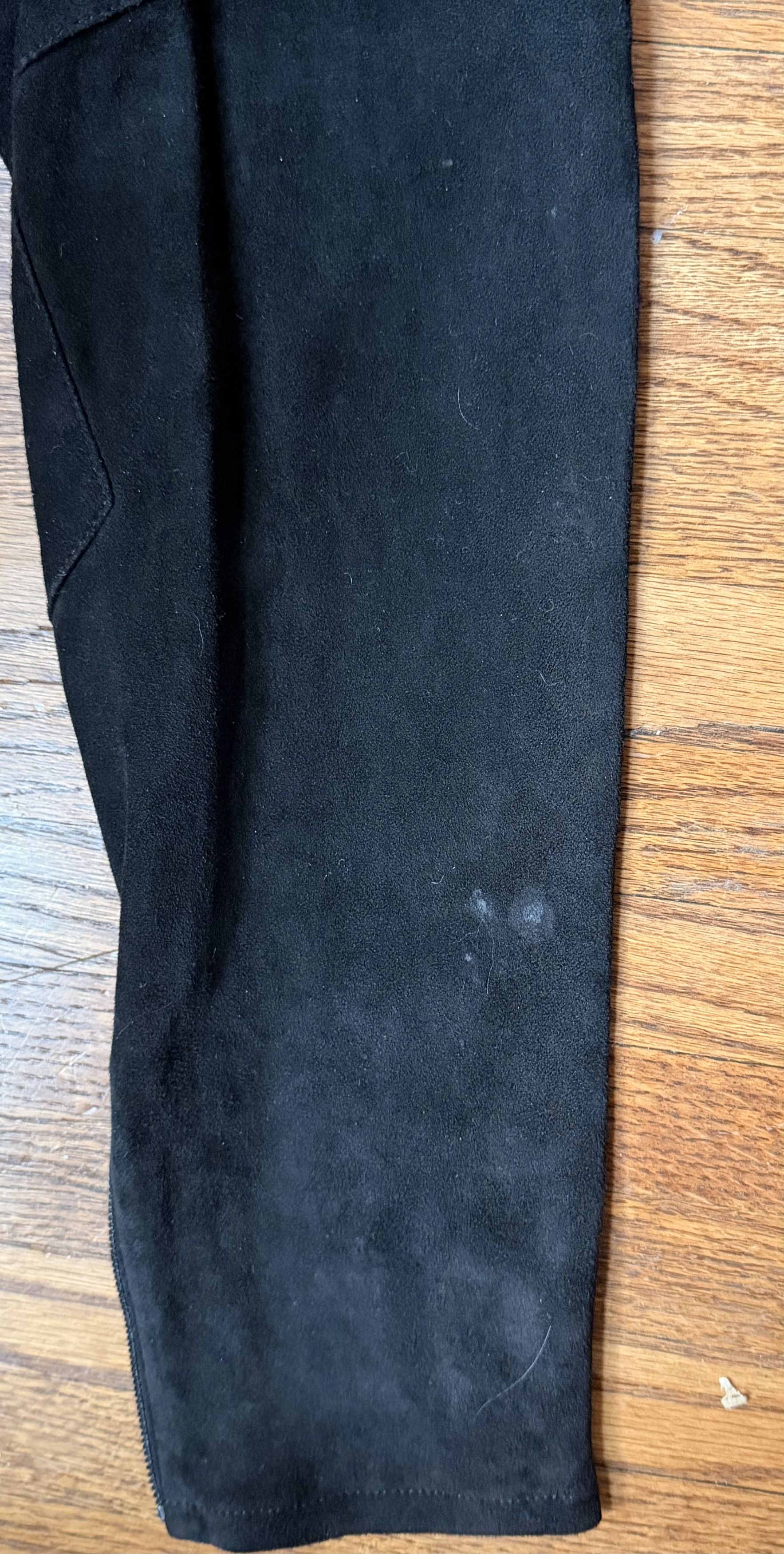 Yves Saint Laurent YSL Suede Biker Black Pant Size 26" / US 2 / IT 38 - 4 Thumbnail
