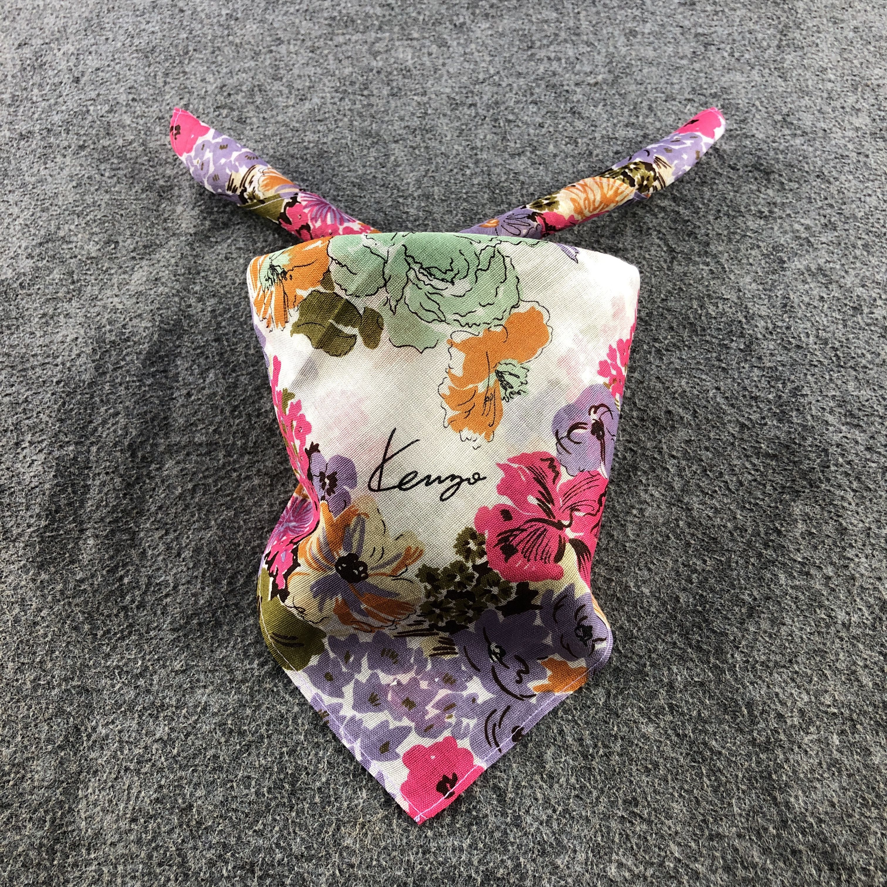 Kenzo Kenzo Floral Handkerchief Neckerchief Bandana H2483 Size ONE SIZE - 2 Thumbnail