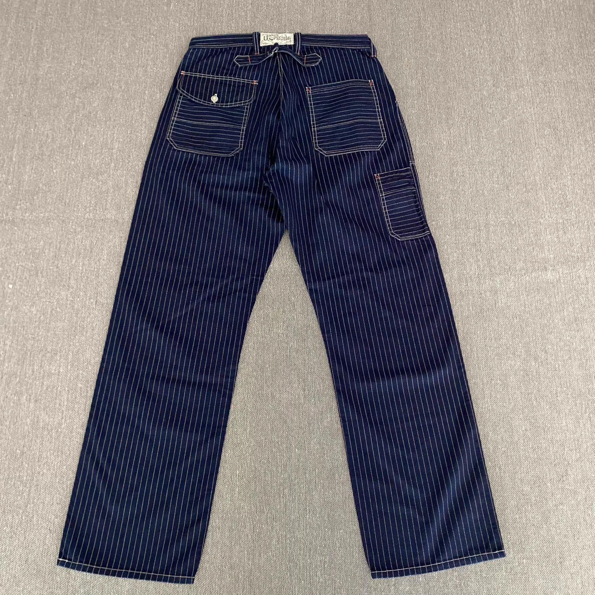 Freewheelers Freewheelers Wabash Discharge Dyed Blue Work Pants 36 Size US 36 / EU 52 - 3 Thumbnail