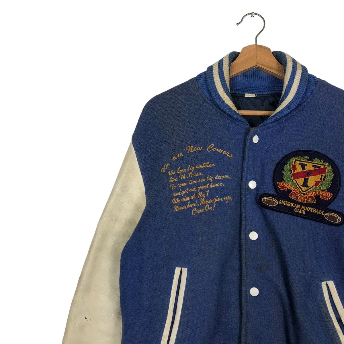 Vintage 🔥VINTAGE 1984 YOKOHAMA UNIVERSITY AMERICAN FOOTBALL CLUB Size US L / EU 52-54 / 3 - 7 Thumbnail