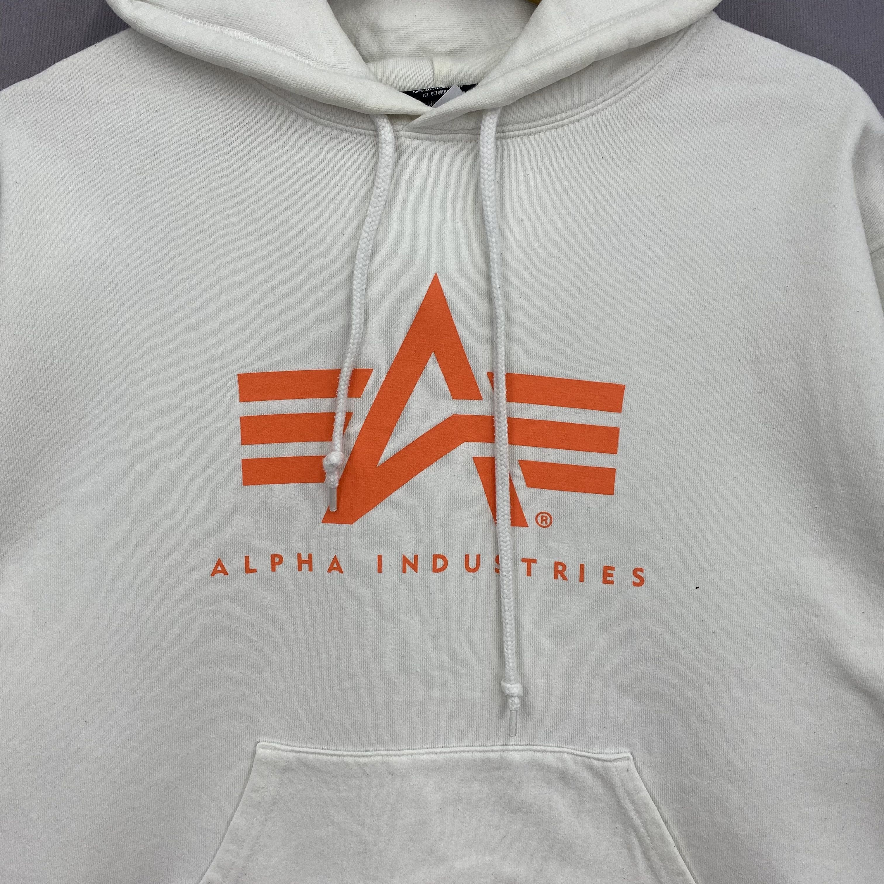 Alpha Industries Vintage Alpha Industries Sweater Hoodie Sweatshirt Jumper Size US M / EU 48-50 / 2 - 6 Thumbnail